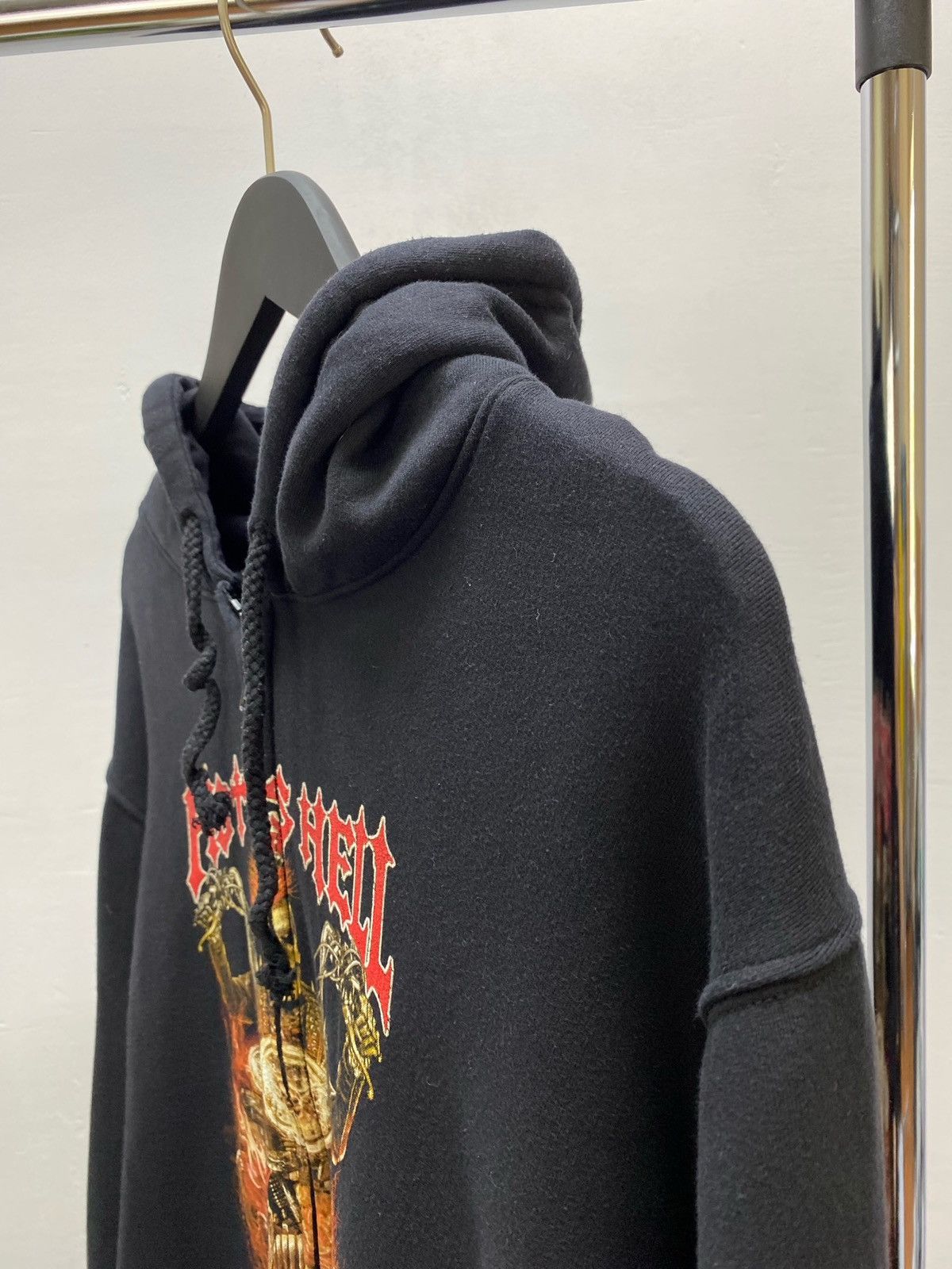 Japanese Brand × Vintage Vintage Y2K Hot AS Hell Burning Skeleton Rider Hoodie Size US L / EU 52-54 / 3 - 11 Thumbnail