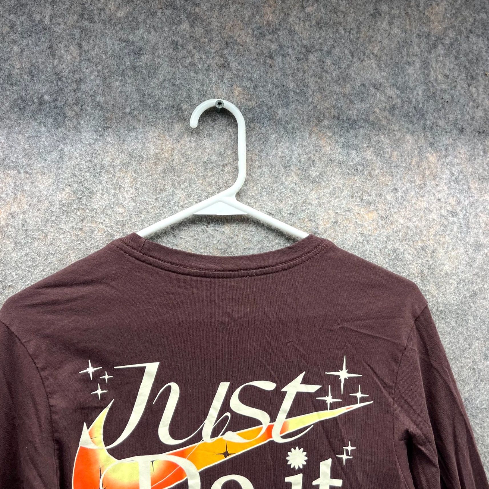 Nike VINTAGE Nike Shirt Men XS Burgundy Just Do It Crewneck Pullover Swoosh XS T-Shirt Logo Men 90s? Size US XS / EU 42 / 0 - 3 Thumbnail