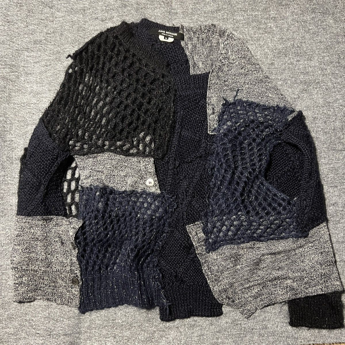 Comme des Garcons × Junya Watanabe Junya Watanabe Comme Des Garcons Knit Patchwork Sweater Size US M / EU 48-50 / 2 - 1 Thumbnail