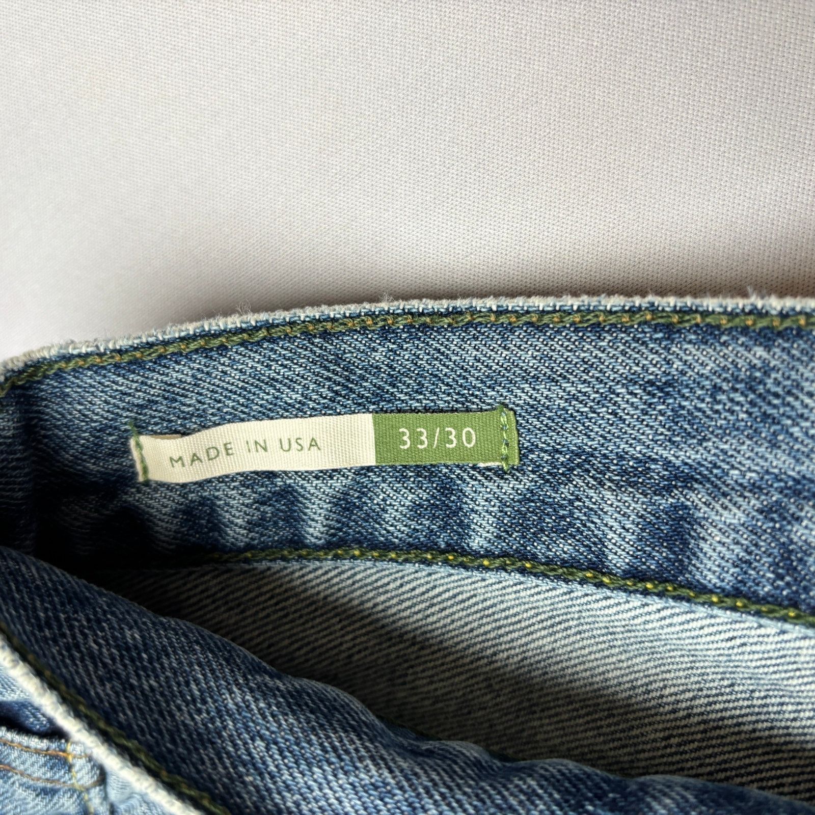Sid Mashburn $175 Sid Mashburn Slim Straight Jeans 33x30 Made in USA Size US 33 - 3 Thumbnail