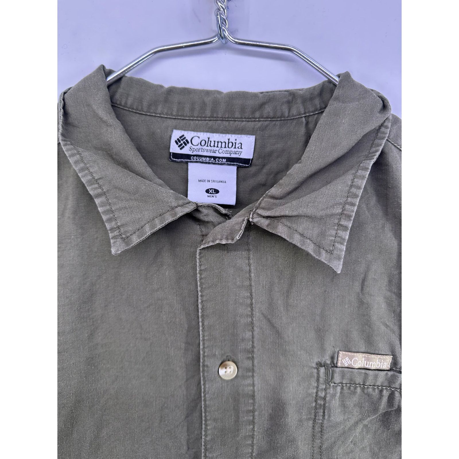 Columbia Columbia Olive Green Button Down Shirt Size XL Size US XL / EU 56 / 4 - 5 Thumbnail