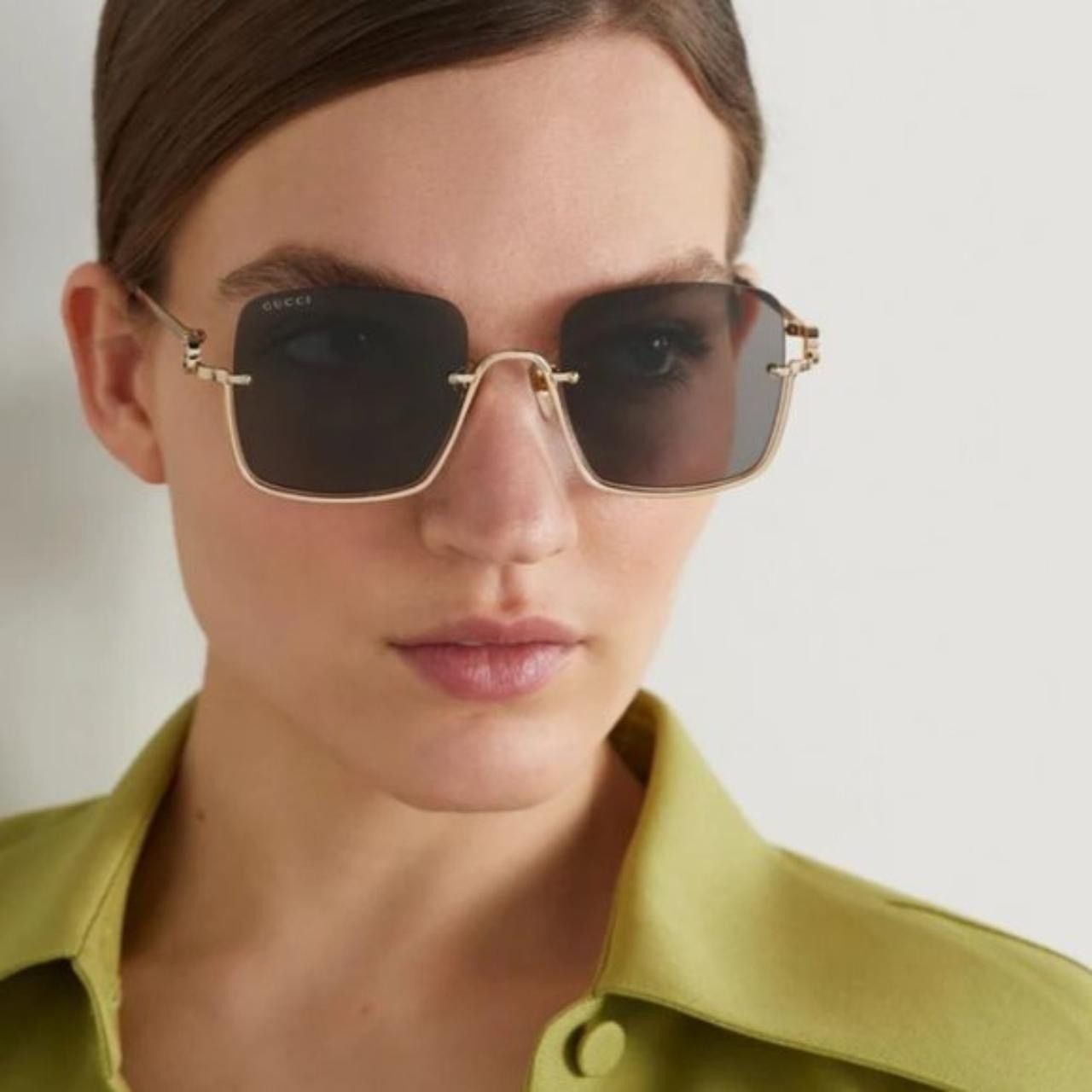 Gucci NEW GUCCI GG1279S 001 GOLD/GREY WOMEN SUNGLASSES GUCCI Size ONE SIZE - 1 Thumbnail
