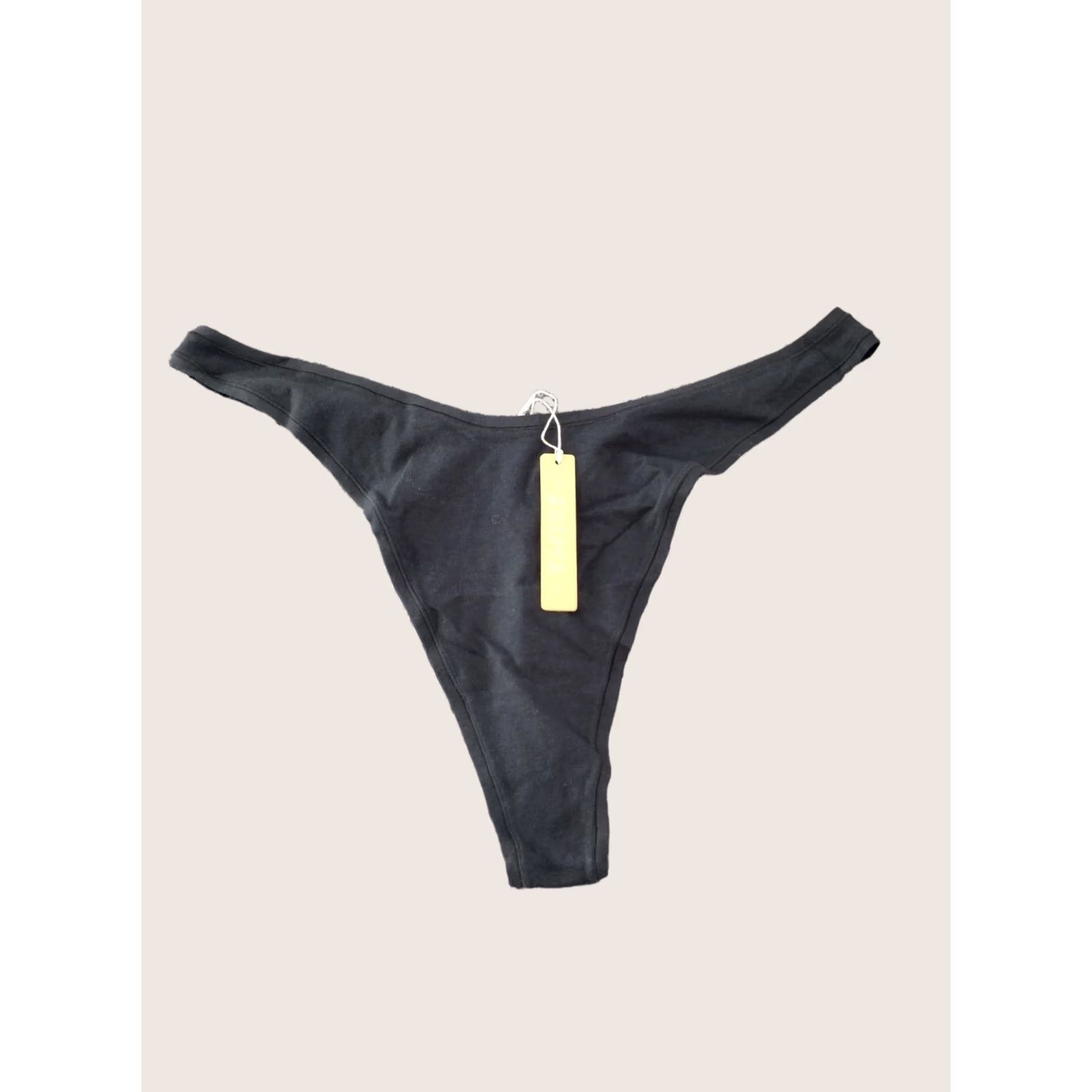 SKIMS Skims Panties Thong 4X Women Soot Cotton Jersey Dipped Vshape Low Rise Size XXL / US 16-18 / IT 52-54 - 1 Thumbnail