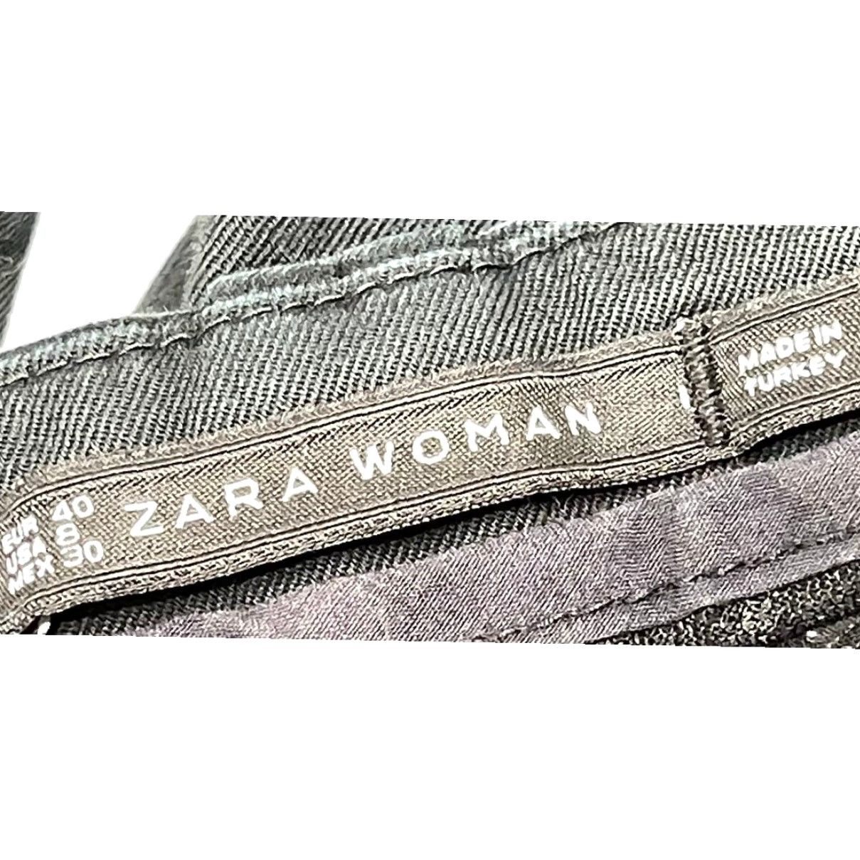 Zara ZARA Jeans Womens Size 8 Gray Denim Low Rise Casual Minimalist Classic Flaw Size 24" / US 00 / IT 34 - 4 Thumbnail