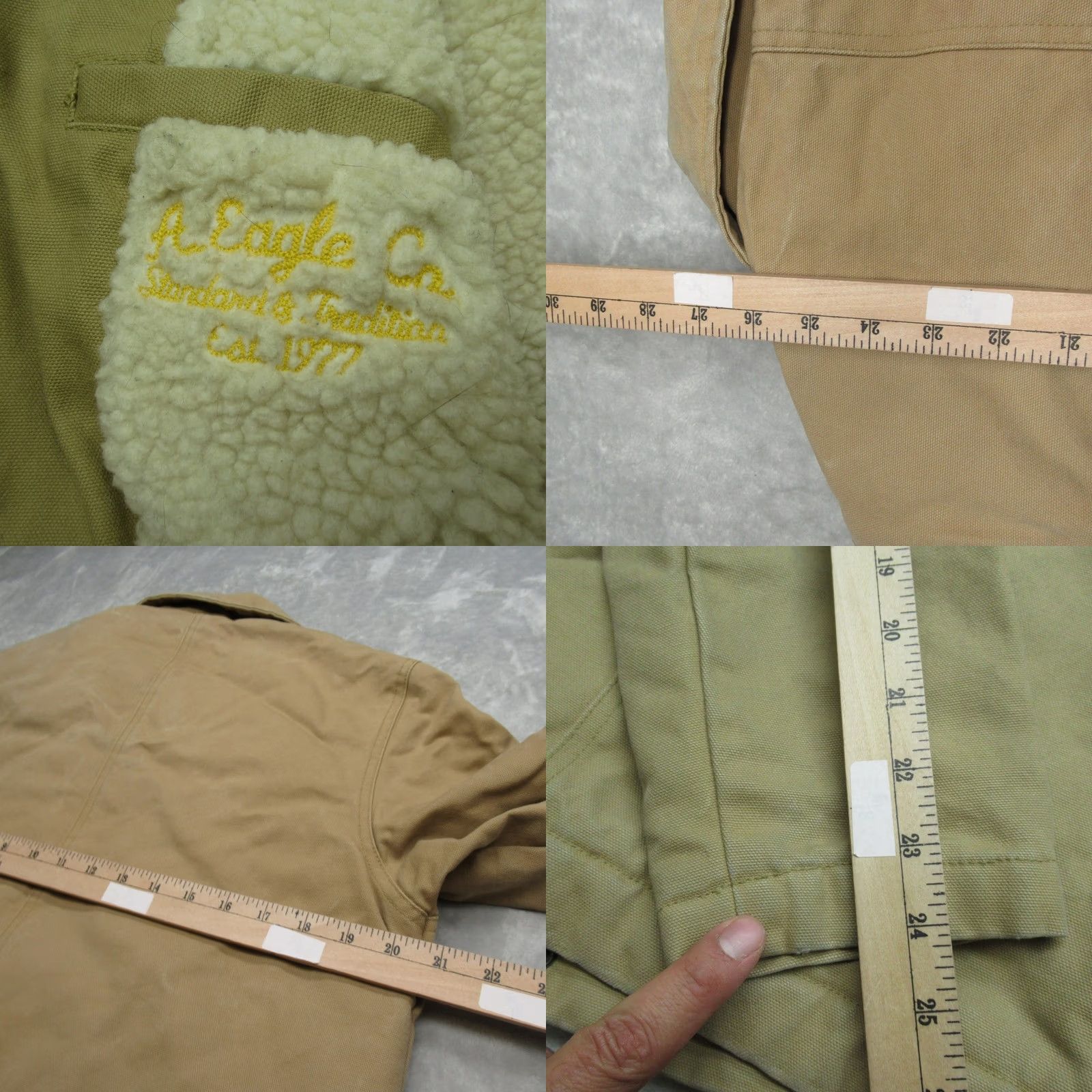 American Eagle Outfitters VINTAGE American Eagle Jacket Mens XS Brown Sherpa Heavy Duck Canvas Chore READ Size US XS / EU 42 / 0 - 9 Thumbnail