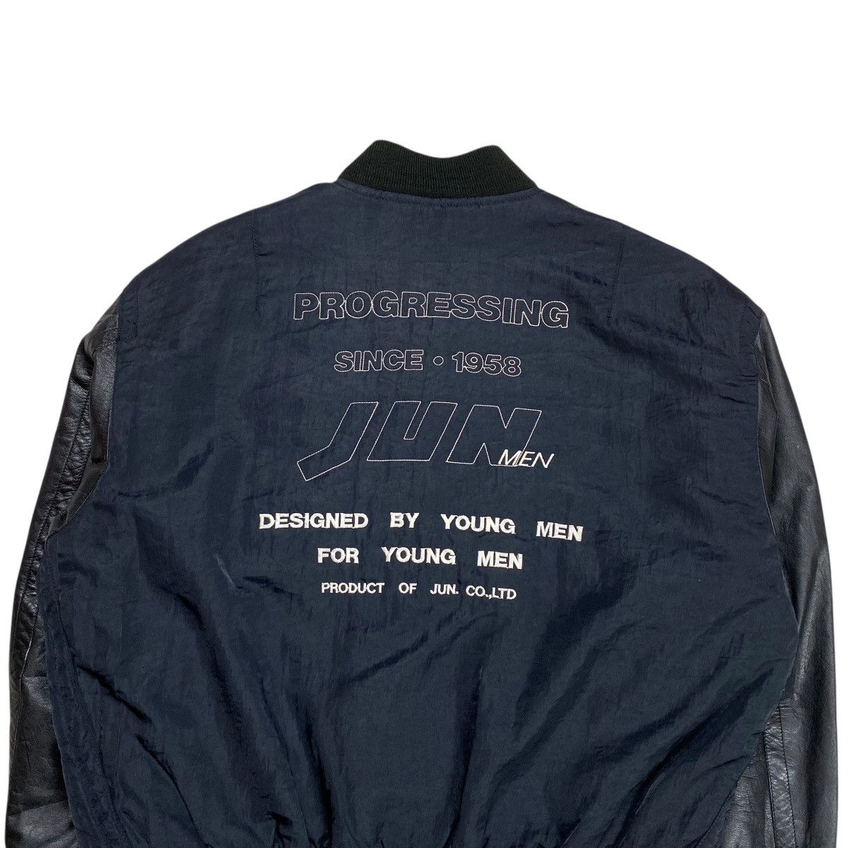 JUN MEN Jun Men Embroidery Varsity Leather Sleeve Jacket Size US M / EU 48-50 / 2 - 6 Thumbnail