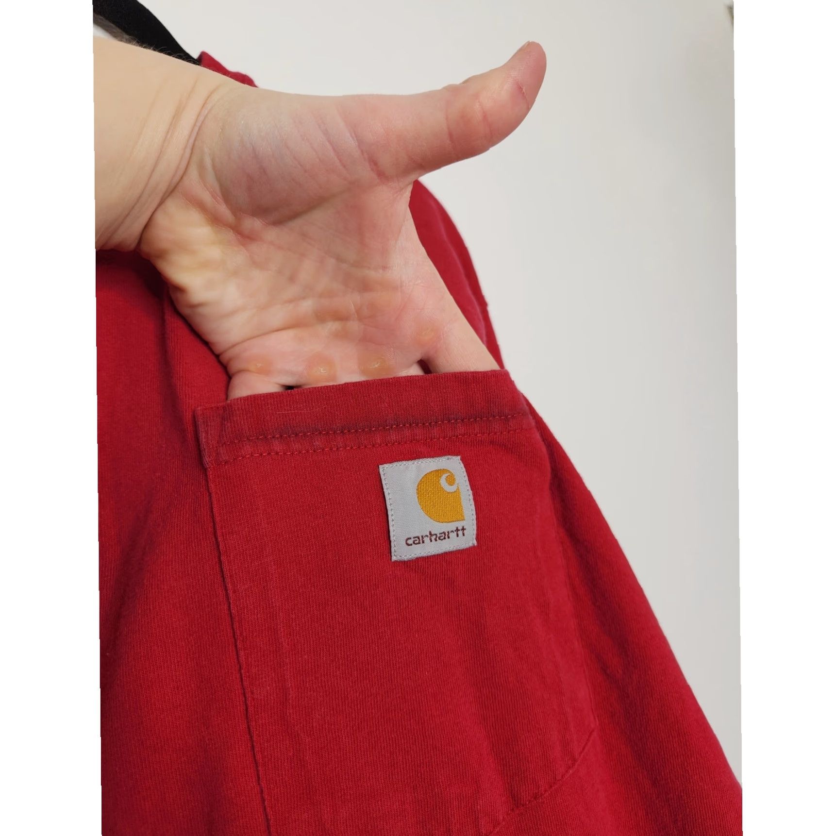 Carhartt VINTAGE Carhartt Red Pocket Long Sleeve Shirt Workwear Outdoors Size US XL / EU 56 / 4 - 3 Thumbnail