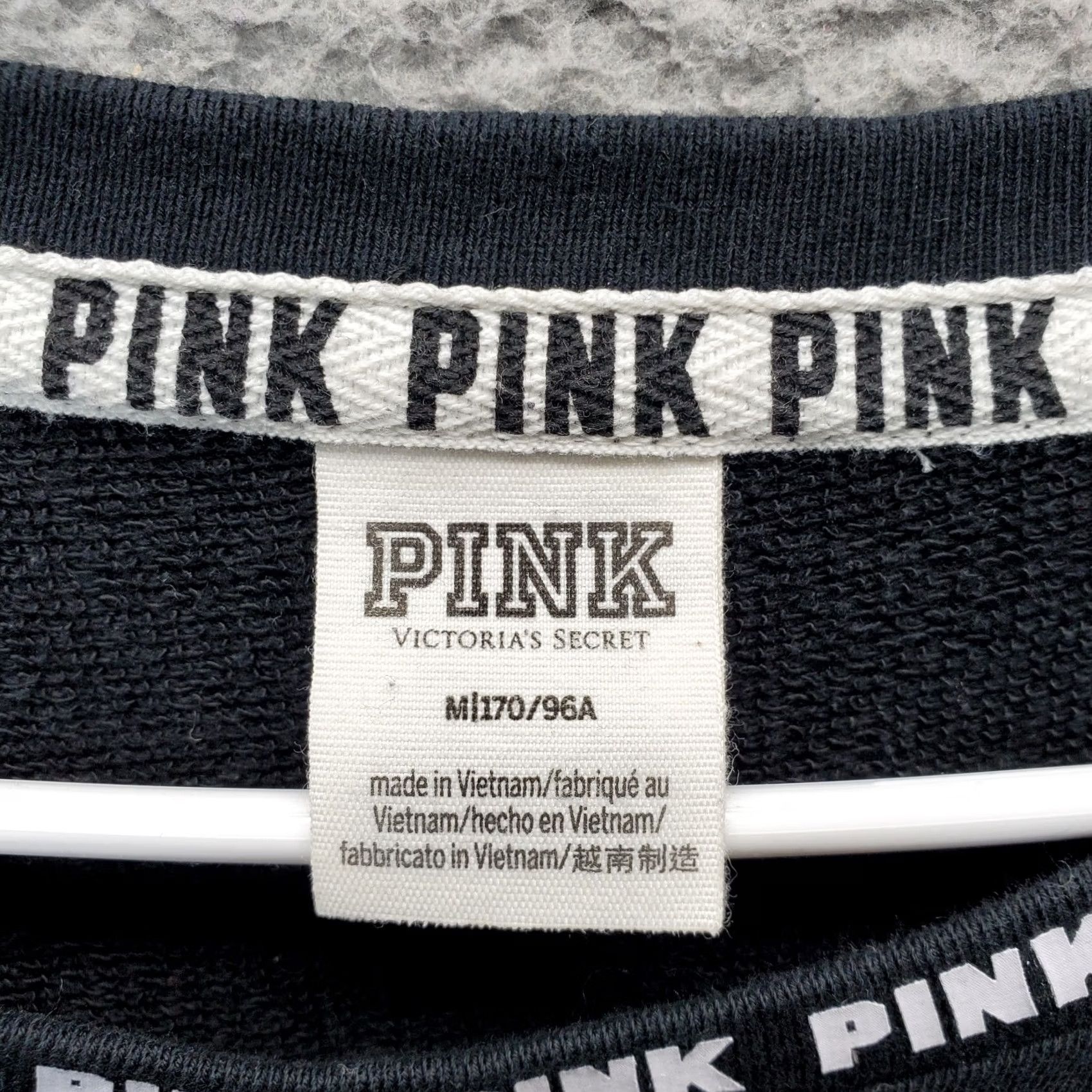Victoria's Secret Victoria's Secret PINK Sweatshirt Womens M Black Long Sleeve Crew Neck Pullover Size M / US 6-8 / IT 42-44 - 5 Thumbnail