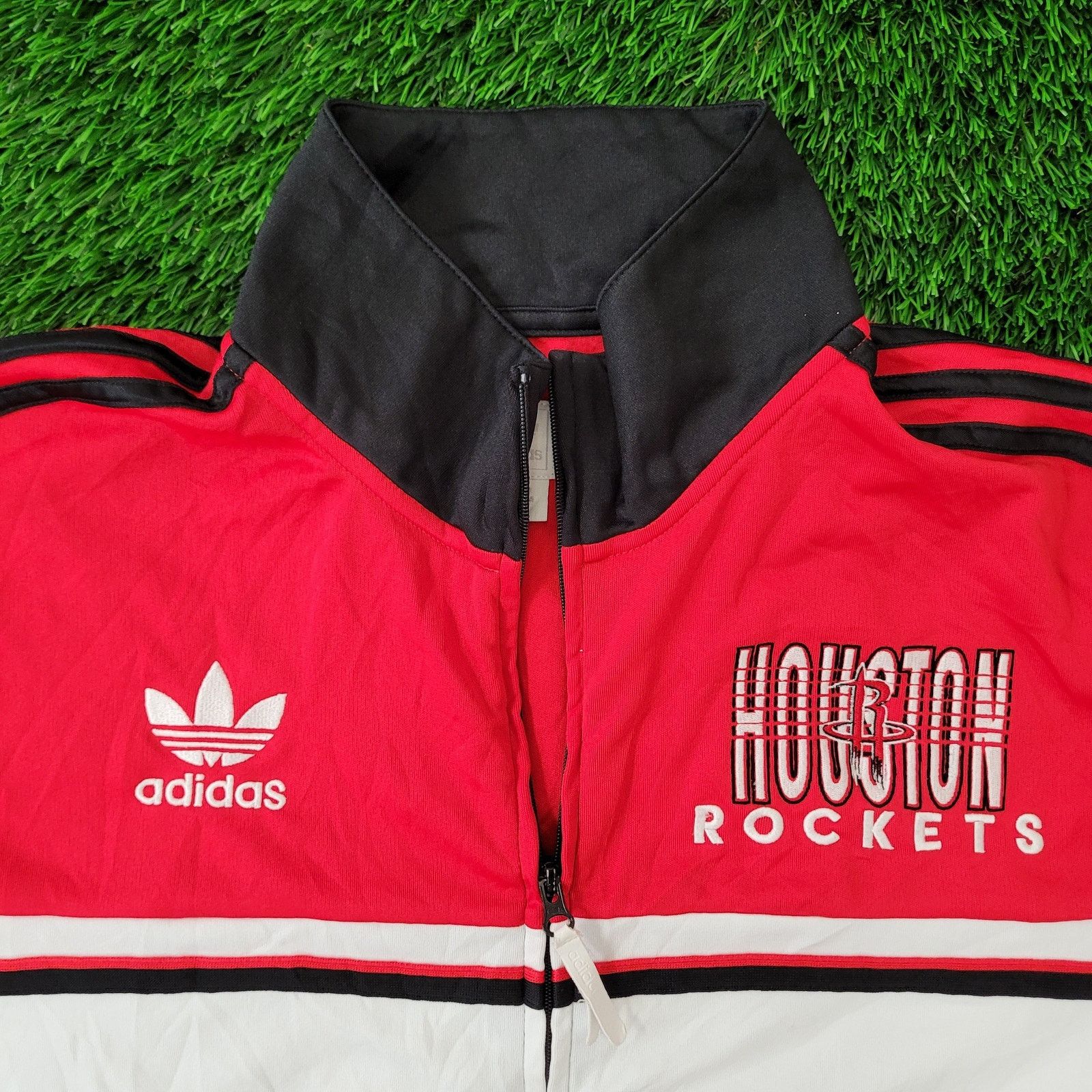 Adidas Vintage Y2K Houston-Rockets Jacket 2XL 27x30 Black Red Size US XXL / EU 58 / 5 - 11 Thumbnail