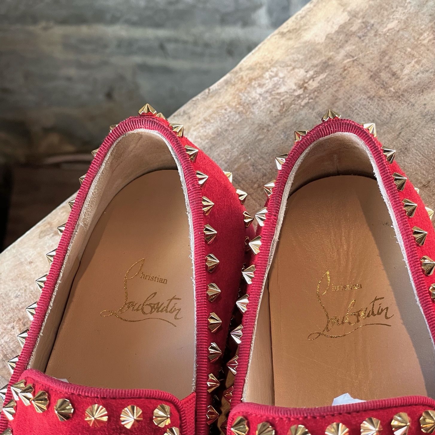 Christian Louboutin Christian Louboutin Red Suede Pik Boat Slip On Sneakers Size US 6 / IT 36 - 6 Thumbnail