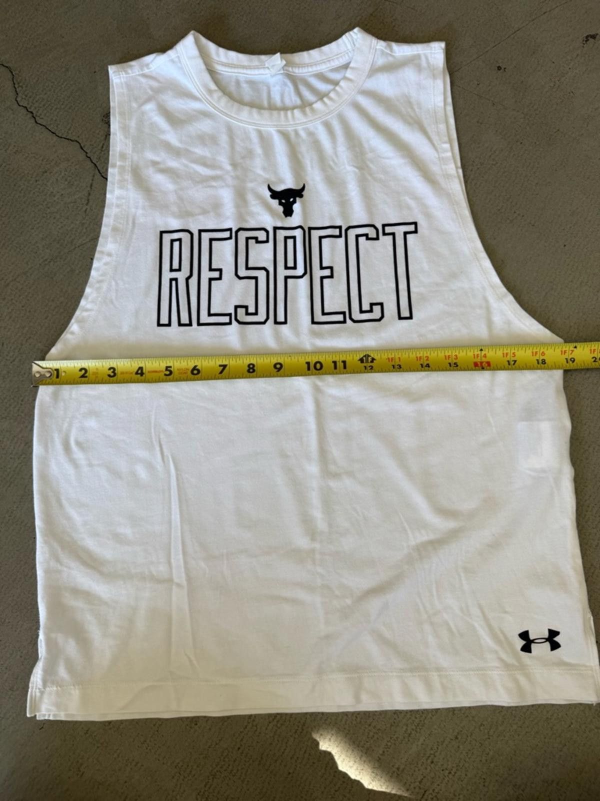 Under Armour Under Armour / Project Rock Blood Sweat Respect Tank / White Size M / US 6-8 / IT 42-44 - 4 Thumbnail