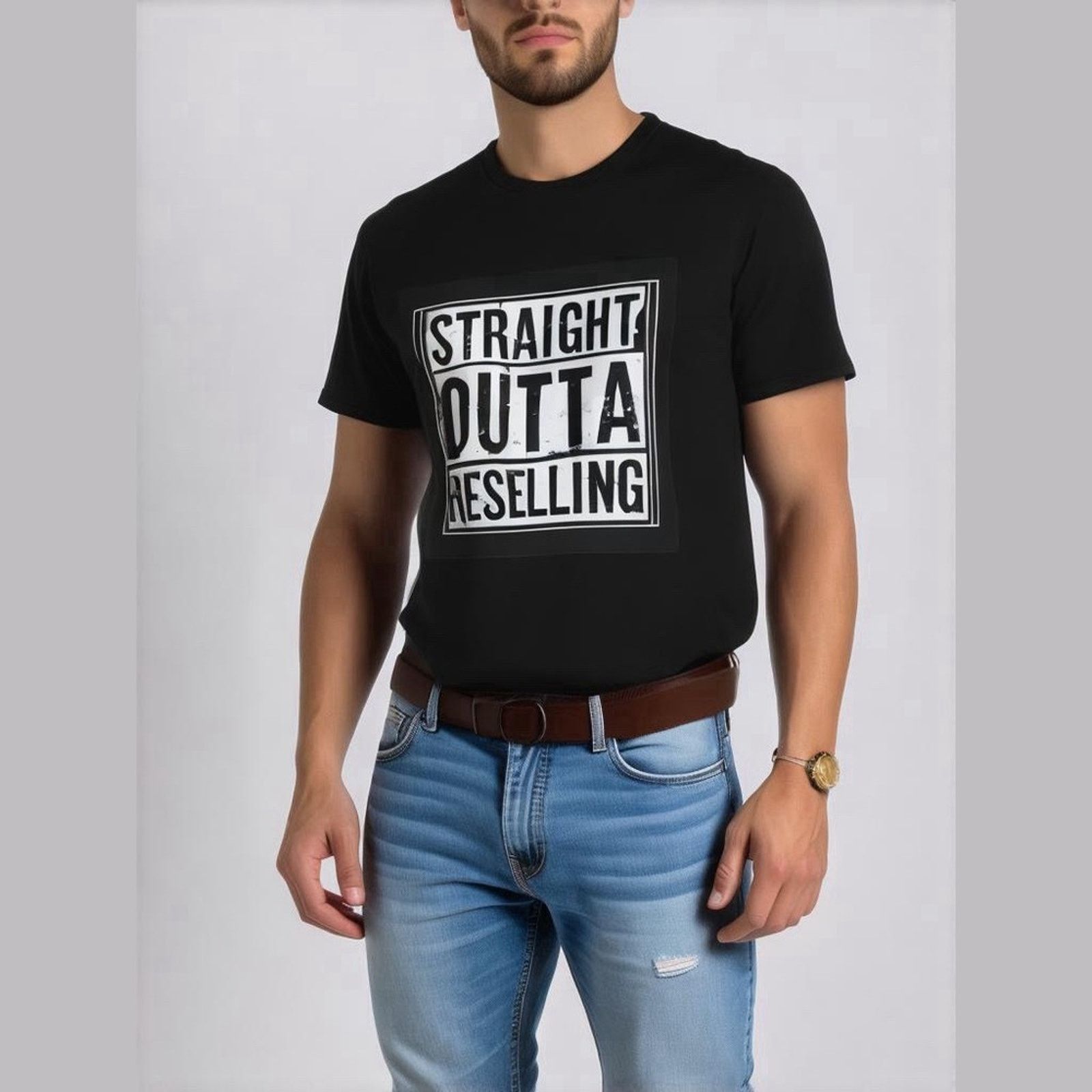 Handmade Streetwear Graphic Tee Reseller Humor Straight Outta Size US XXL / EU 58 / 5 - 3 Thumbnail
