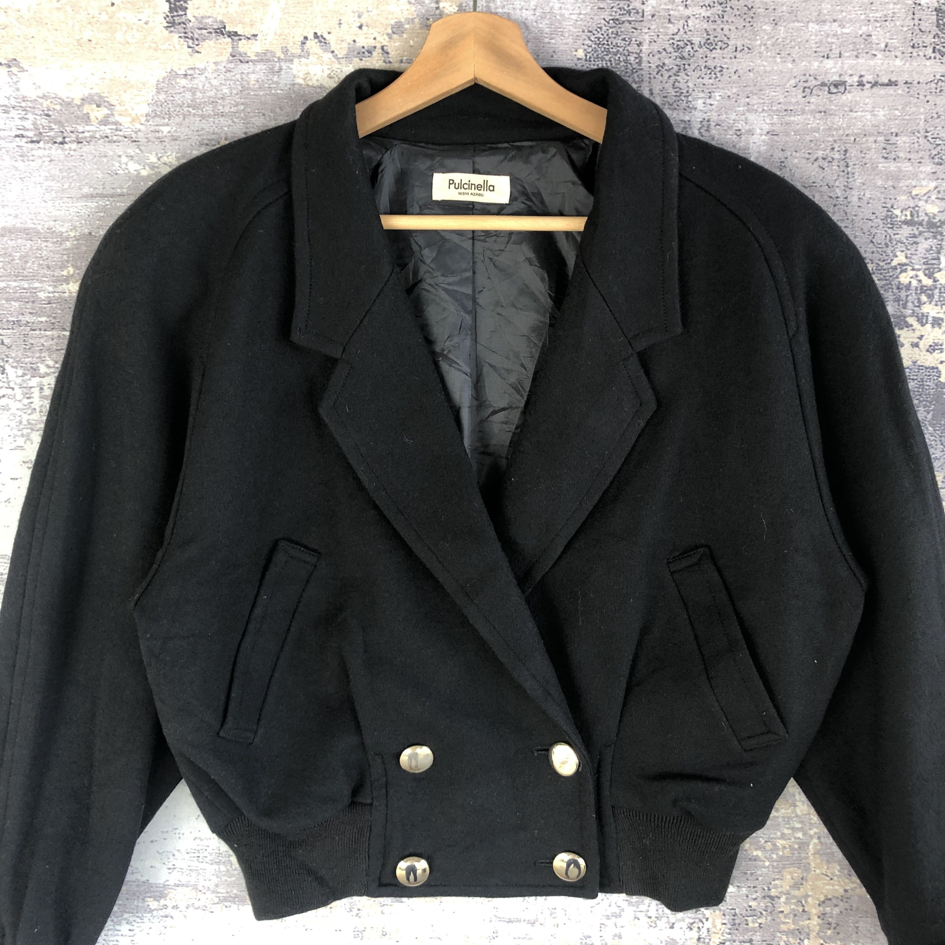 Japanese Brand Vintage Retro Pulcinella Cardigan Varsity Wool Jacket Size S / US 4 / IT 40 - 3 Thumbnail