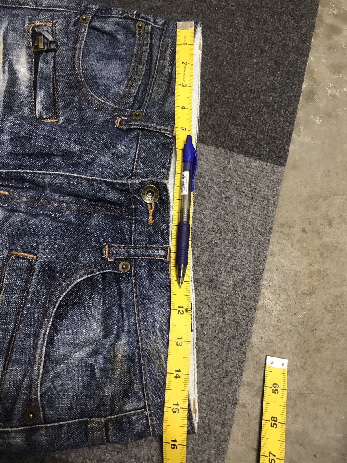 Japanese Brand 💥SICK💥semantic design Biker Style Sick Fades Denim F225 Size US 31 - 24 Thumbnail