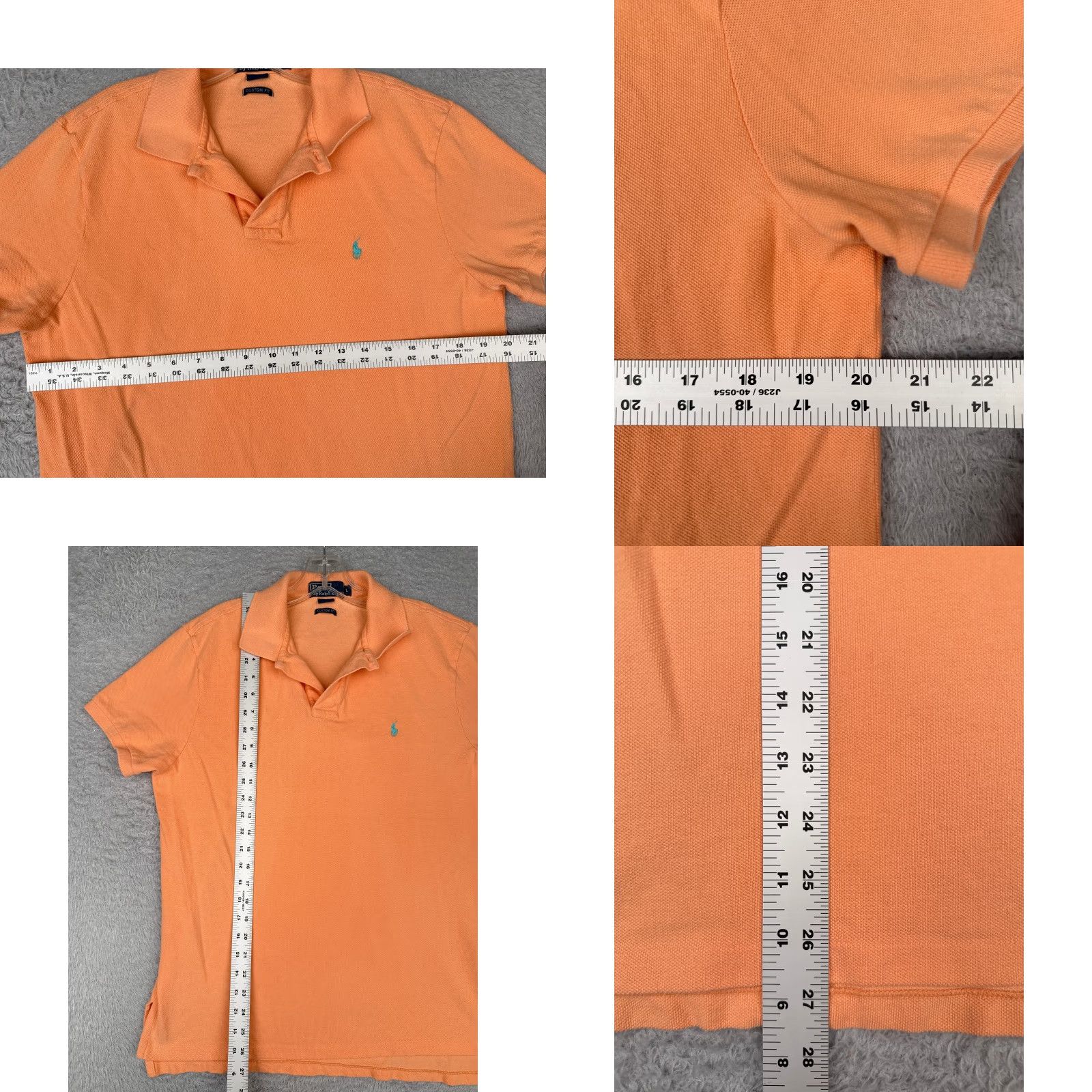 Ralph Lauren VINTAGE Ralph Lauren Polo Shirt Men Large Orange 100% Cotton Custom Fit Polo Shirt Men L Orange Modern American Sports Mens Size US L / EU 52-54 / 3 - 8 Thumbnail