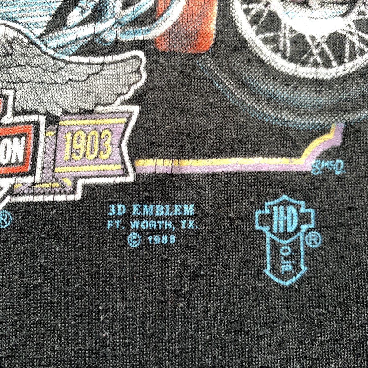 Harley Davidson Grail Vintage 80s 3D Emblem Harley Davidson Tshirt Size US M / EU 48-50 / 2 - 4 Thumbnail