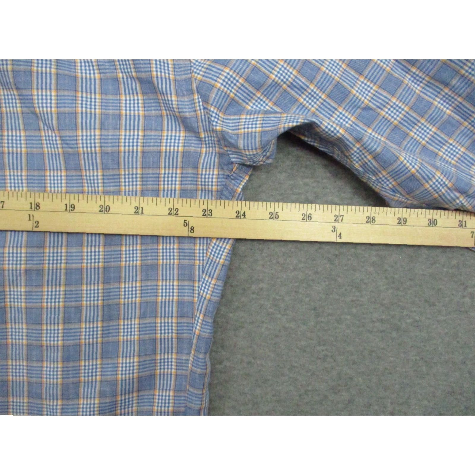 Peter Millar Peter Millar Shirt Large Mens Button Up Plaid White Blue Long Sleeve Size US L / EU 52-54 / 3 - 7 Thumbnail