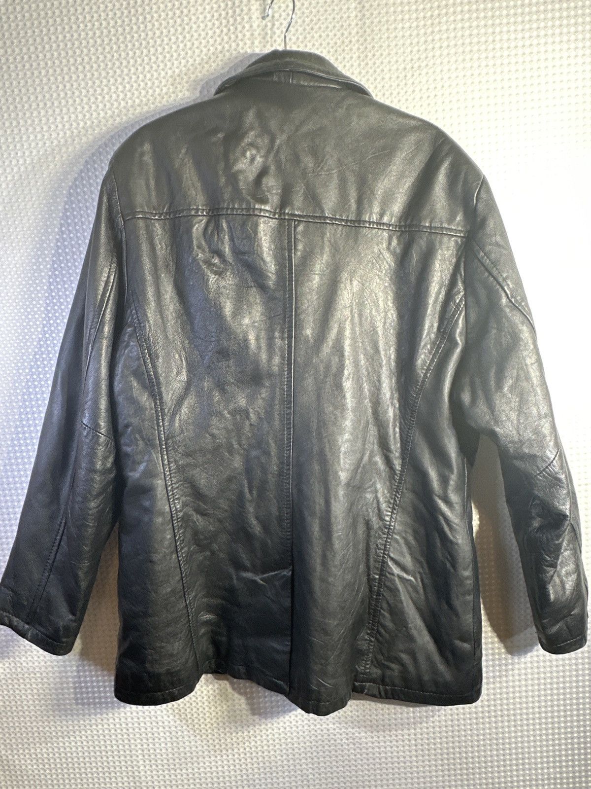 Other Charles Klein Leather Peacoat Jacket Size XL / US 12-14 / IT 48-50 - 2 Thumbnail