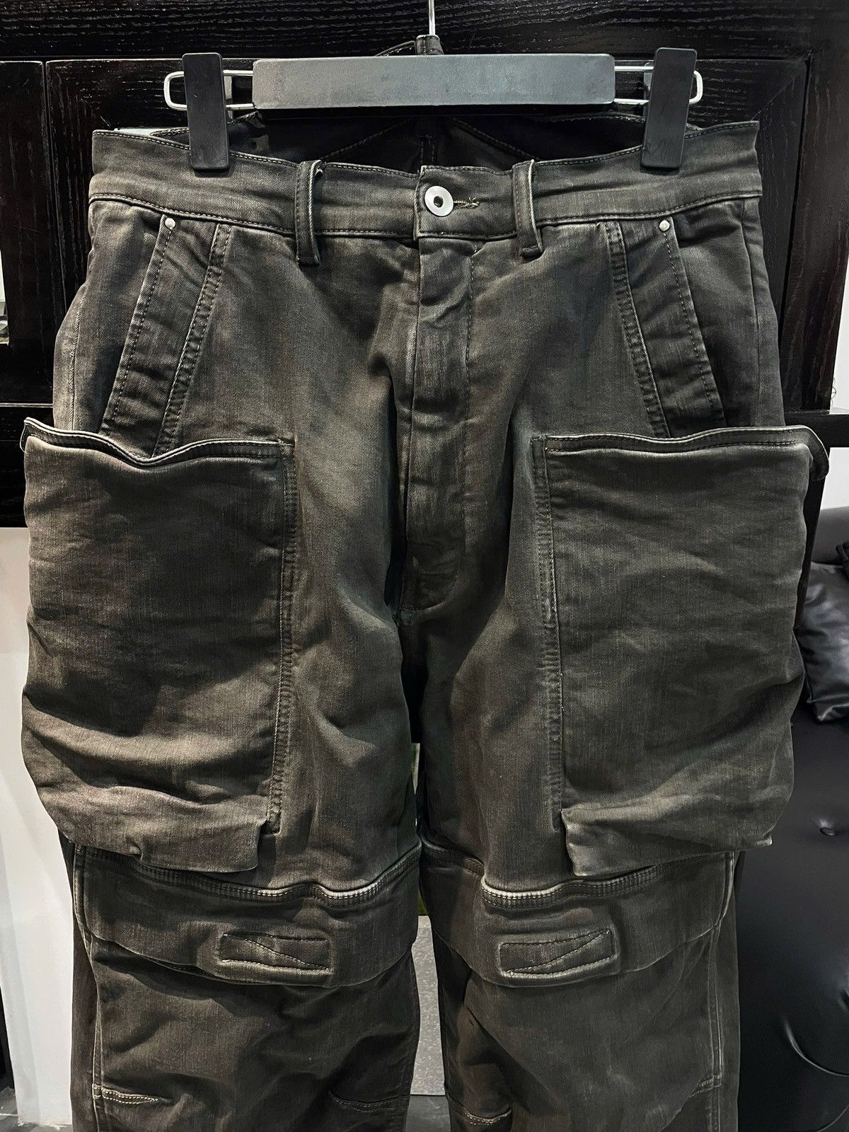 Rick Owens RICK OWENS Stefan Denim Cargo Pants Size US 30 / EU 46 - 2 Thumbnail