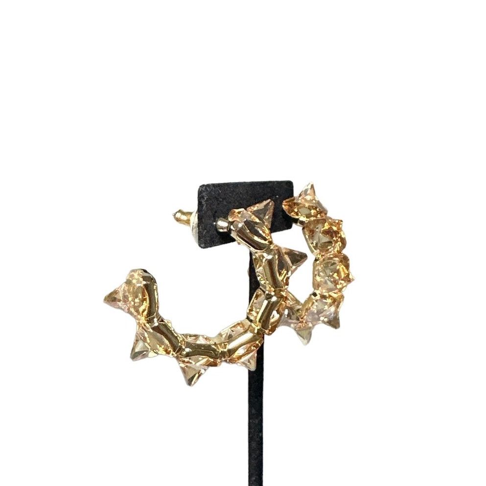 Swarovski Swarovski Ortyx hoop earrings Pyramid cut, Gold tone, Size ONE SIZE - 3 Thumbnail