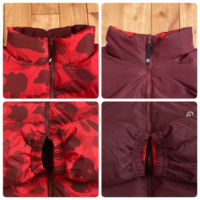 Bape 🔥Reversible🔥 BAPE Red Camo Puffer Down Jacket a bathing ape Size US L / EU 52-54 / 3 - 6 Thumbnail
