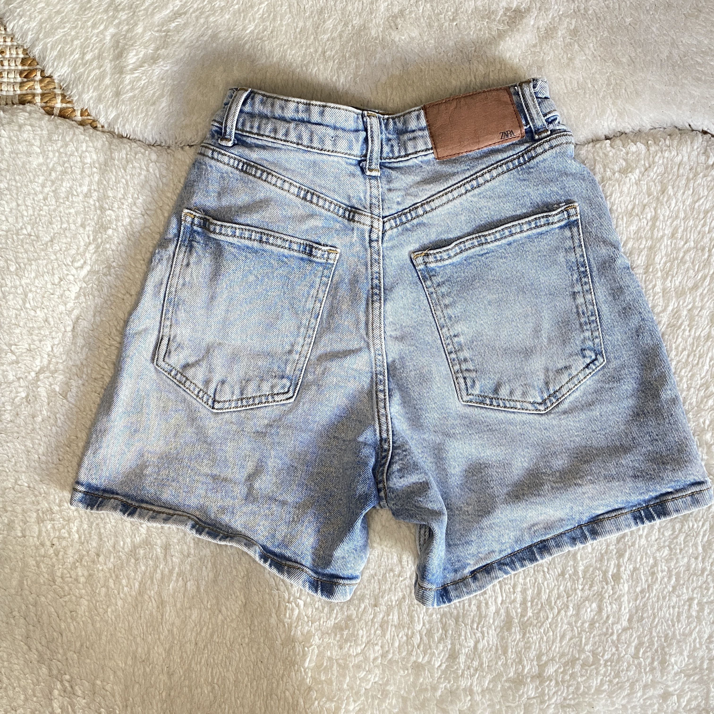 Zara Zara Light Blue Denim Mom Shorts US 0 Size 25" / US 0 / IT 36 - 11 Thumbnail