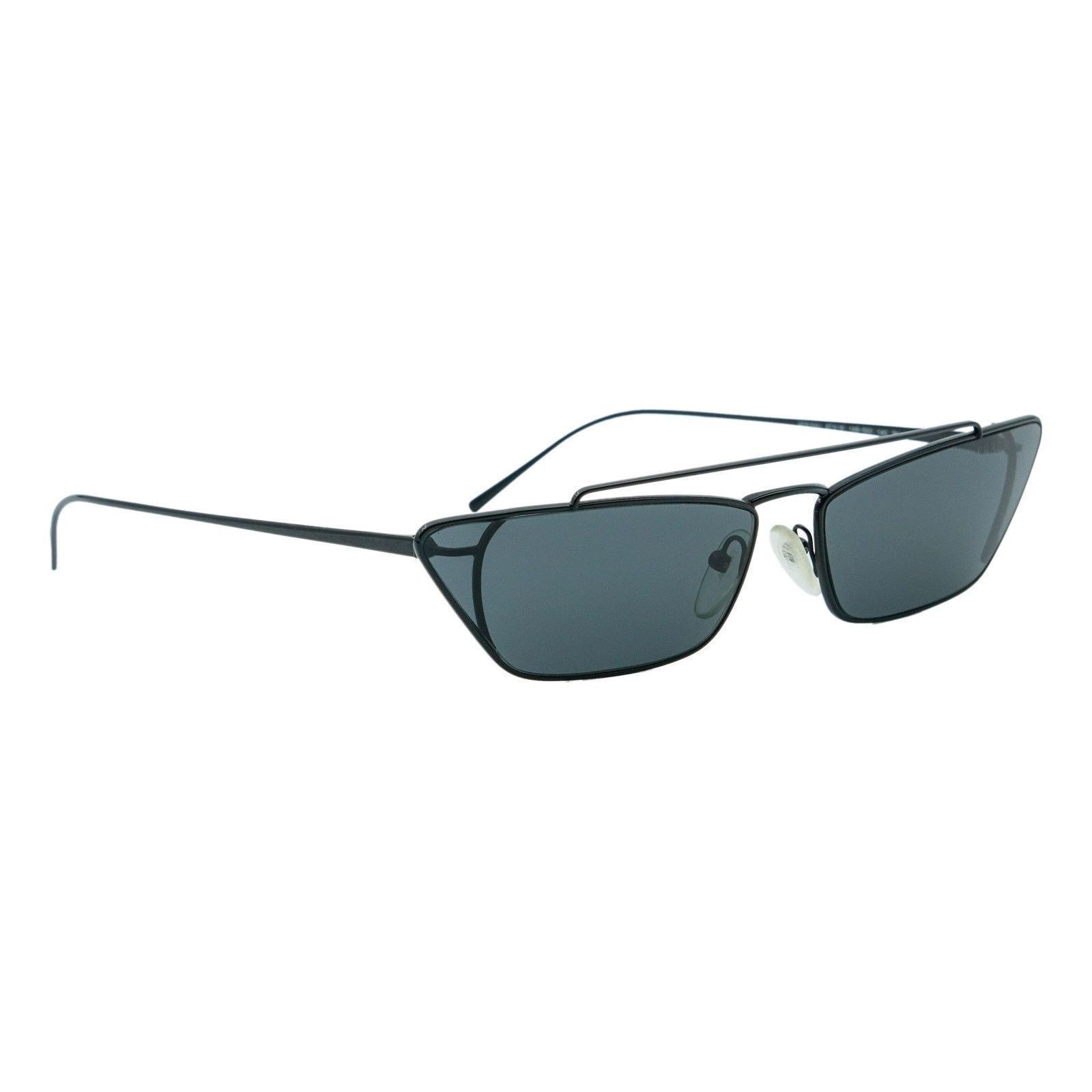 Prada Prada SPR 64U Cat Eye Rectangular Metal Black Sunglasses Size ONE SIZE - 1 Thumbnail