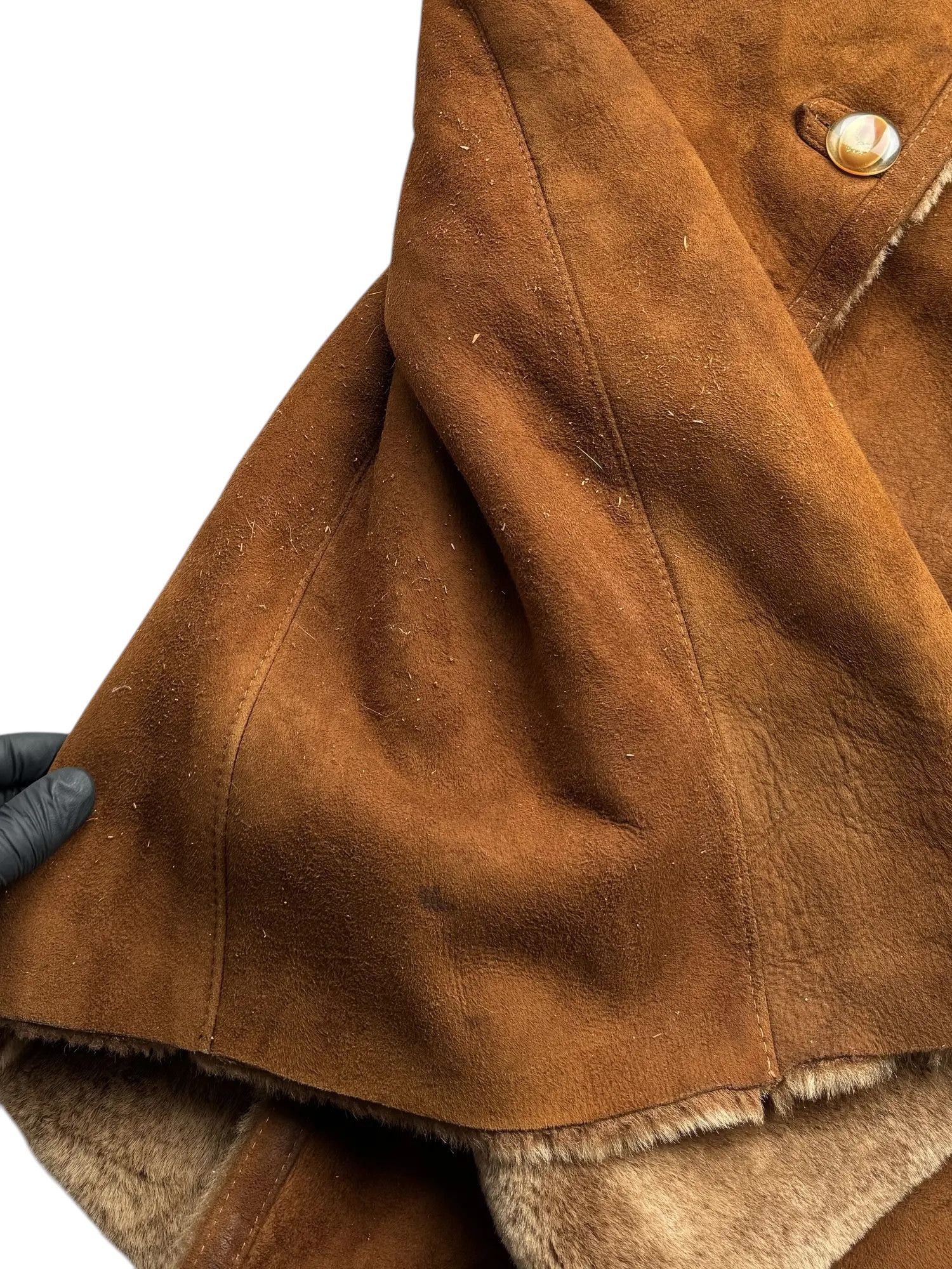 Vintage Real Sheepskin Coat From The 90s(V212) Size M / US 6-8 / IT 42-44 - 3 Thumbnail