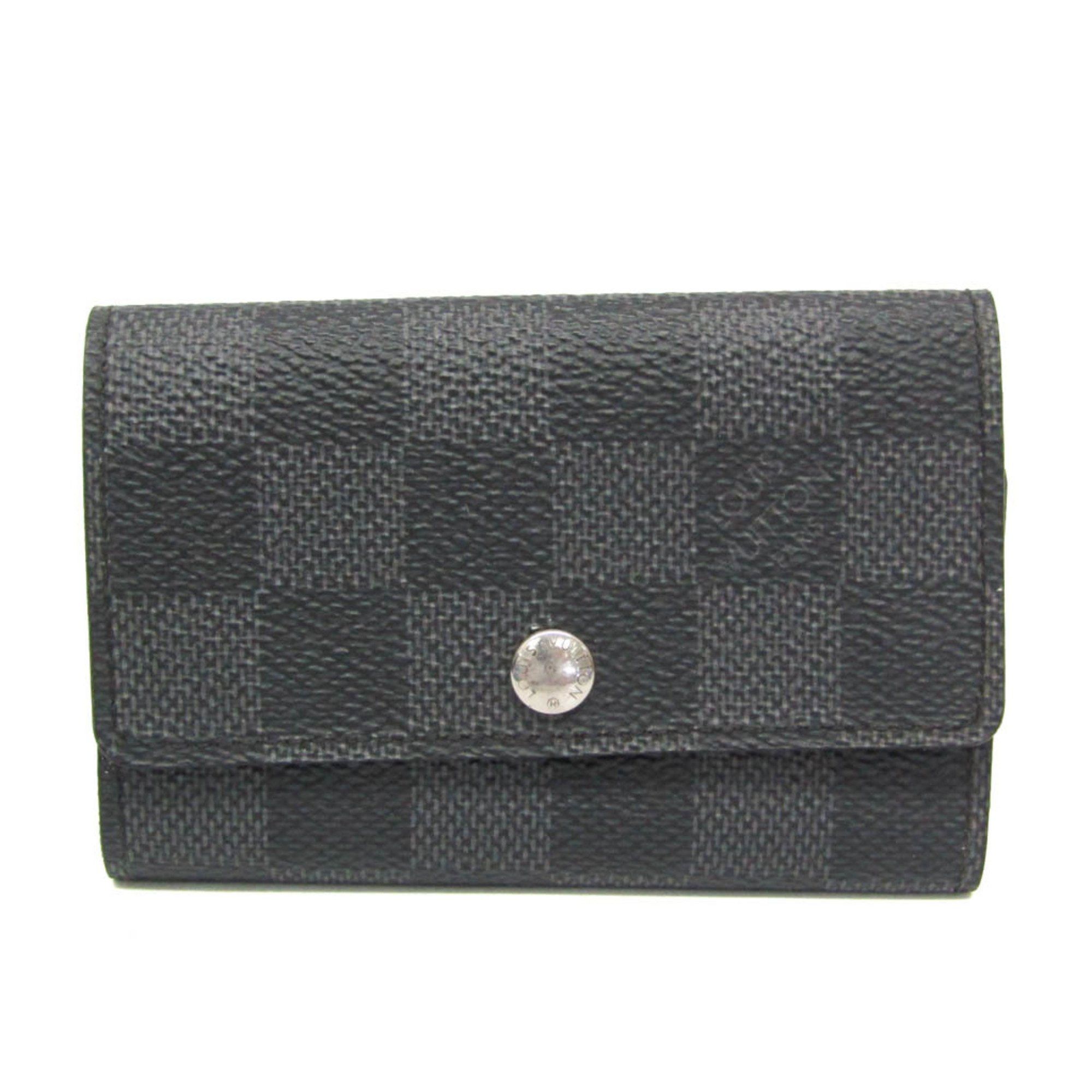 Louis Vuitton Louis Vuitton Damier Graphite 6 Key Holder N62662 Men,Women Damier Graphite Key Case Damier Graphite Size ONE SIZE - 1 Thumbnail
