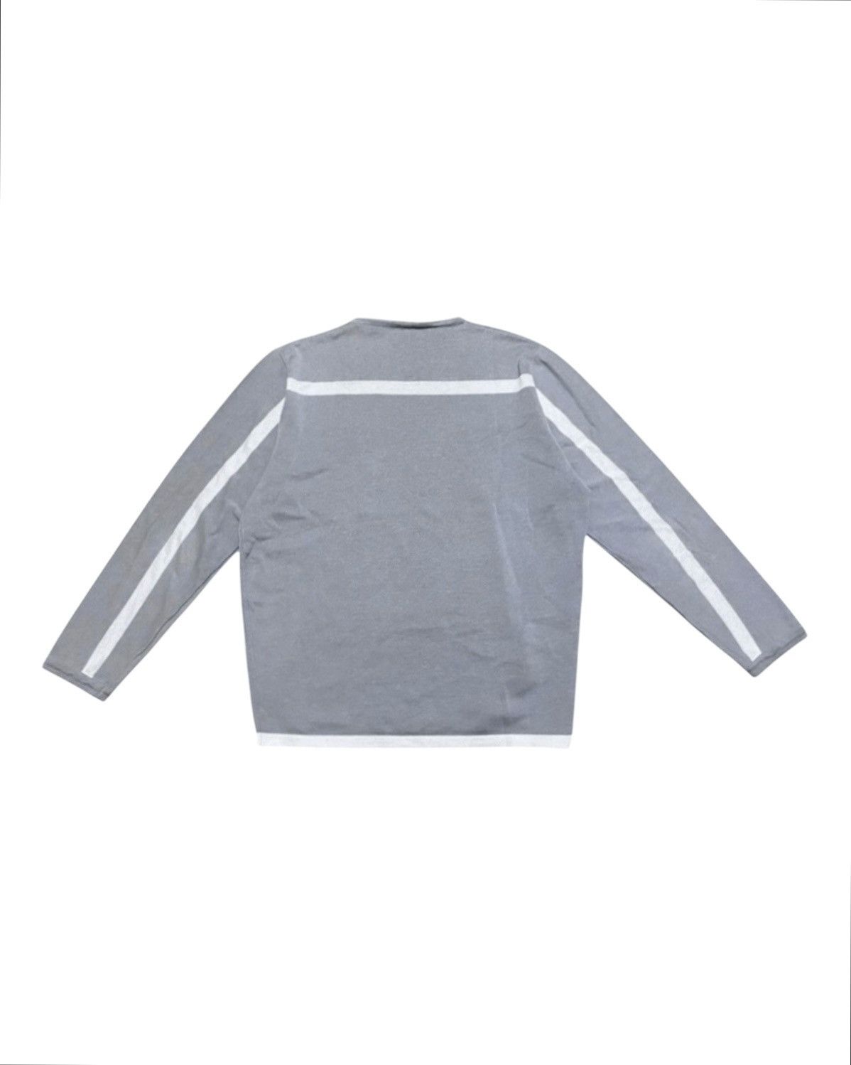 Kenzo Kenzo Homme Grey Striped Cotton Crewneck Casual Sweater Size US L / EU 52-54 / 3 - 1 Thumbnail
