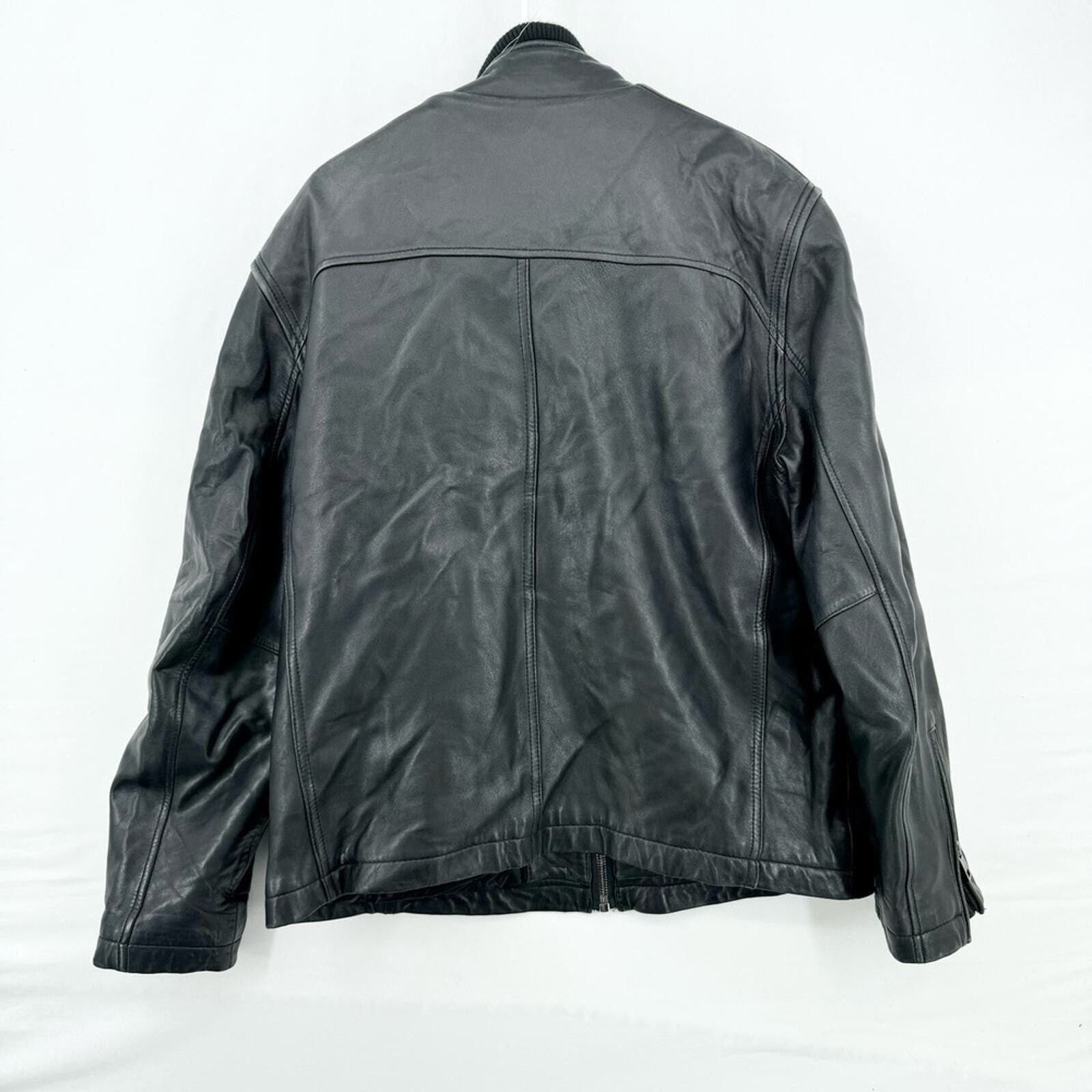 Andrew Marc Andrew Marc Leather Full Zip Black Fabian Jacket Size Large Size L / US 10 / IT 46 - 4 Thumbnail