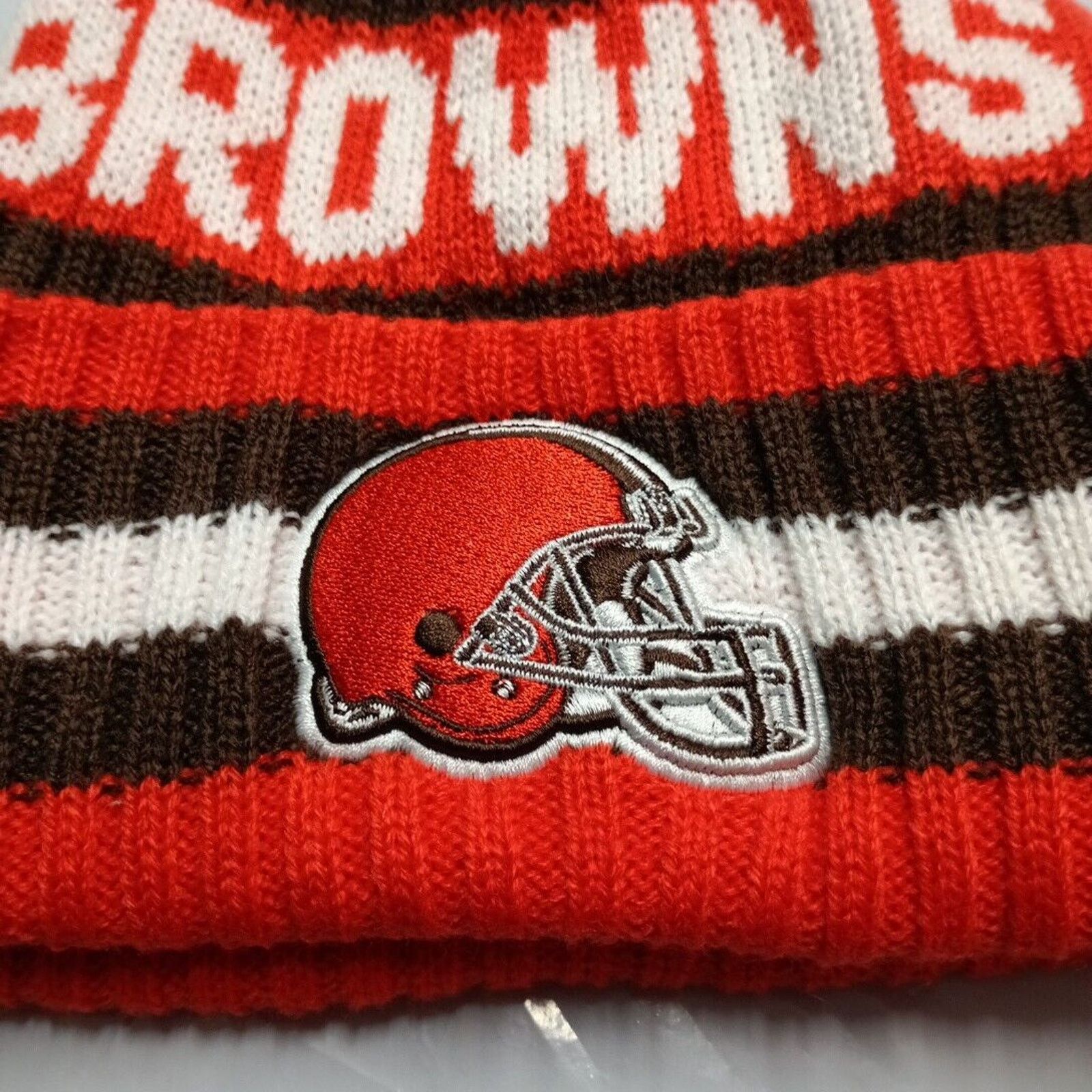 47 Brand Cleveland Browns 47 Brand Knit Hat Bering Cap Orange Brown Size ONE SIZE - 2 Thumbnail