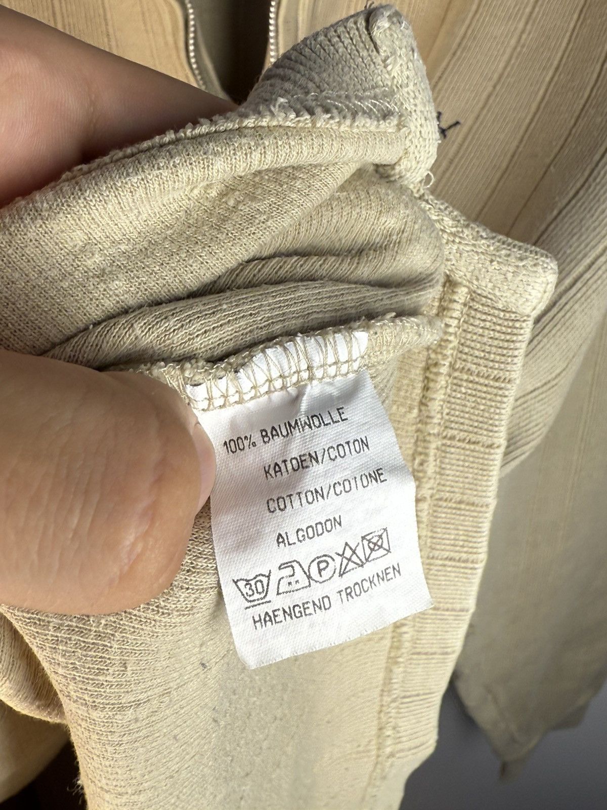 Yves Saint Laurent 90s Beige YSL Sweatshirt 1/4 Quarter Zip Sweater Rugby Shirt Size US L / EU 52-54 / 3 - 7 Thumbnail