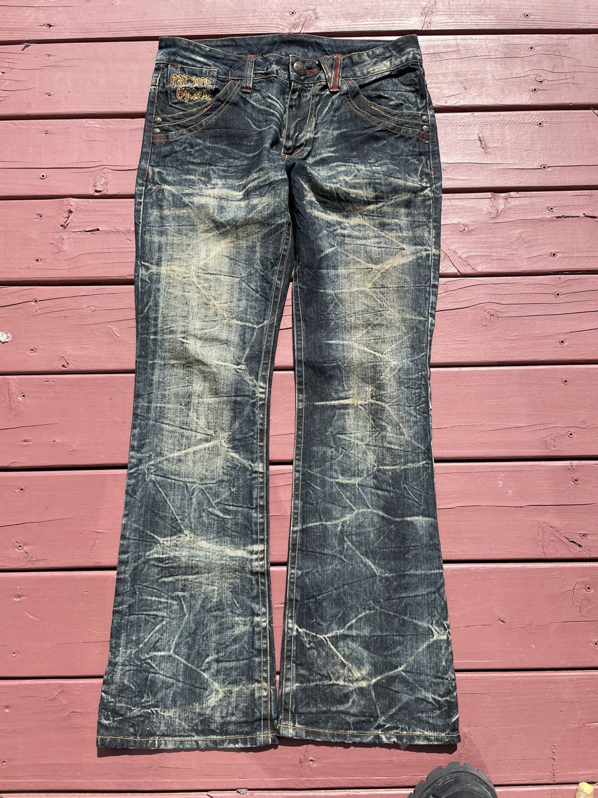 Tornado Mart tornado mart python flare pants rare sizeL