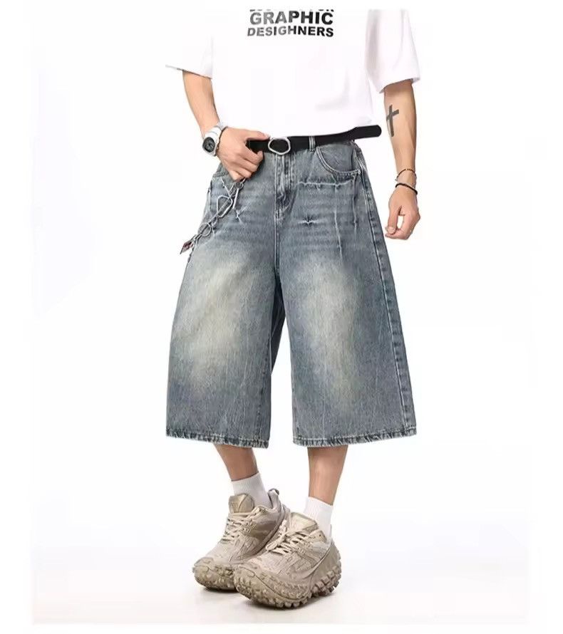 Jean Wide Leg Loose Jorts Size US 27 - 6 Thumbnail