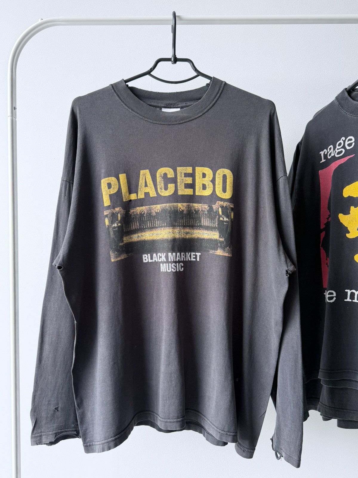 Vintage 2000 Placebo Tour Faded Trashed Long Sleeve Tee