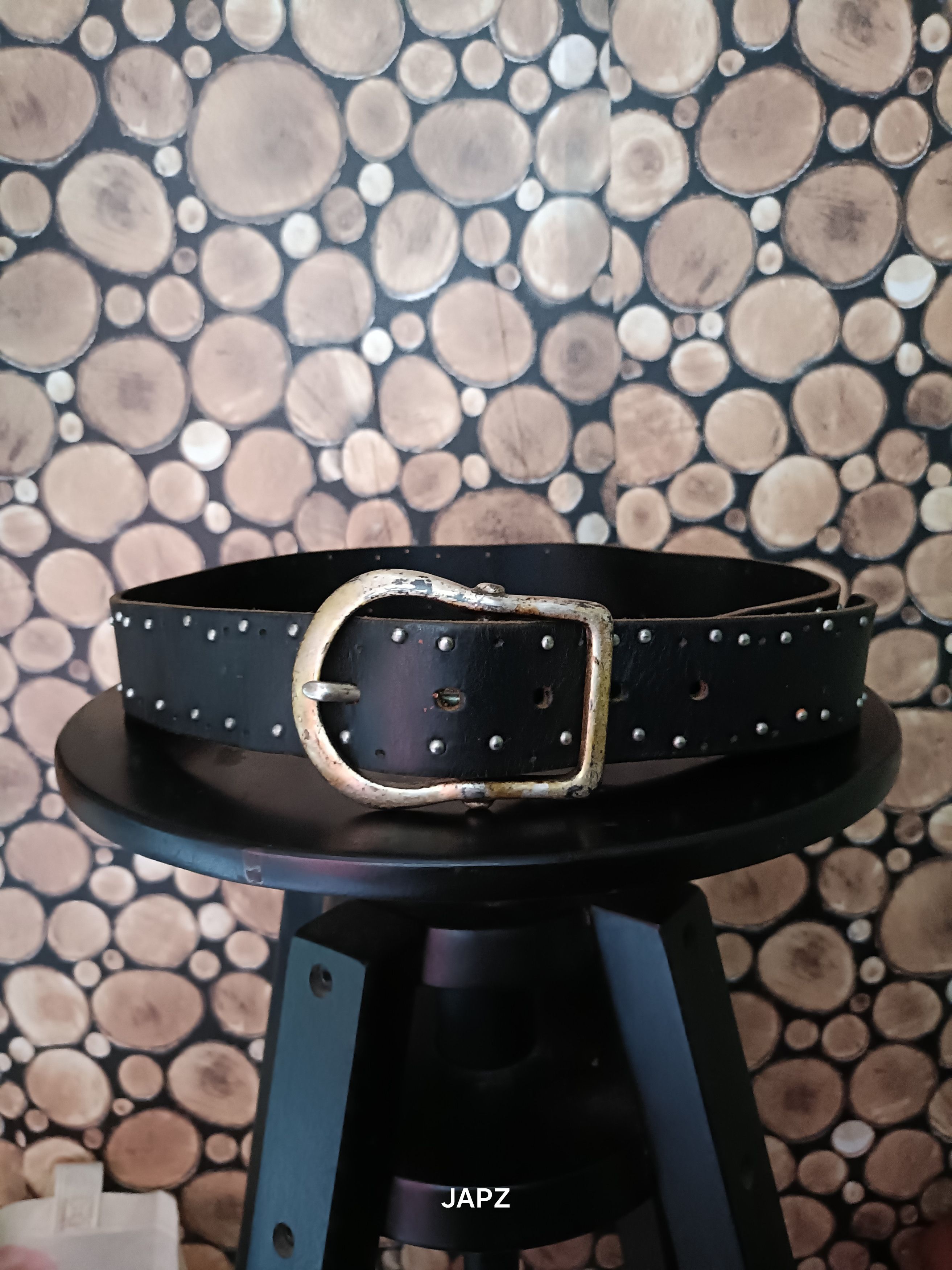 Vintage Vintage polham studded cowboy buckle Y2K leather belt Size 32 - 2 Thumbnail