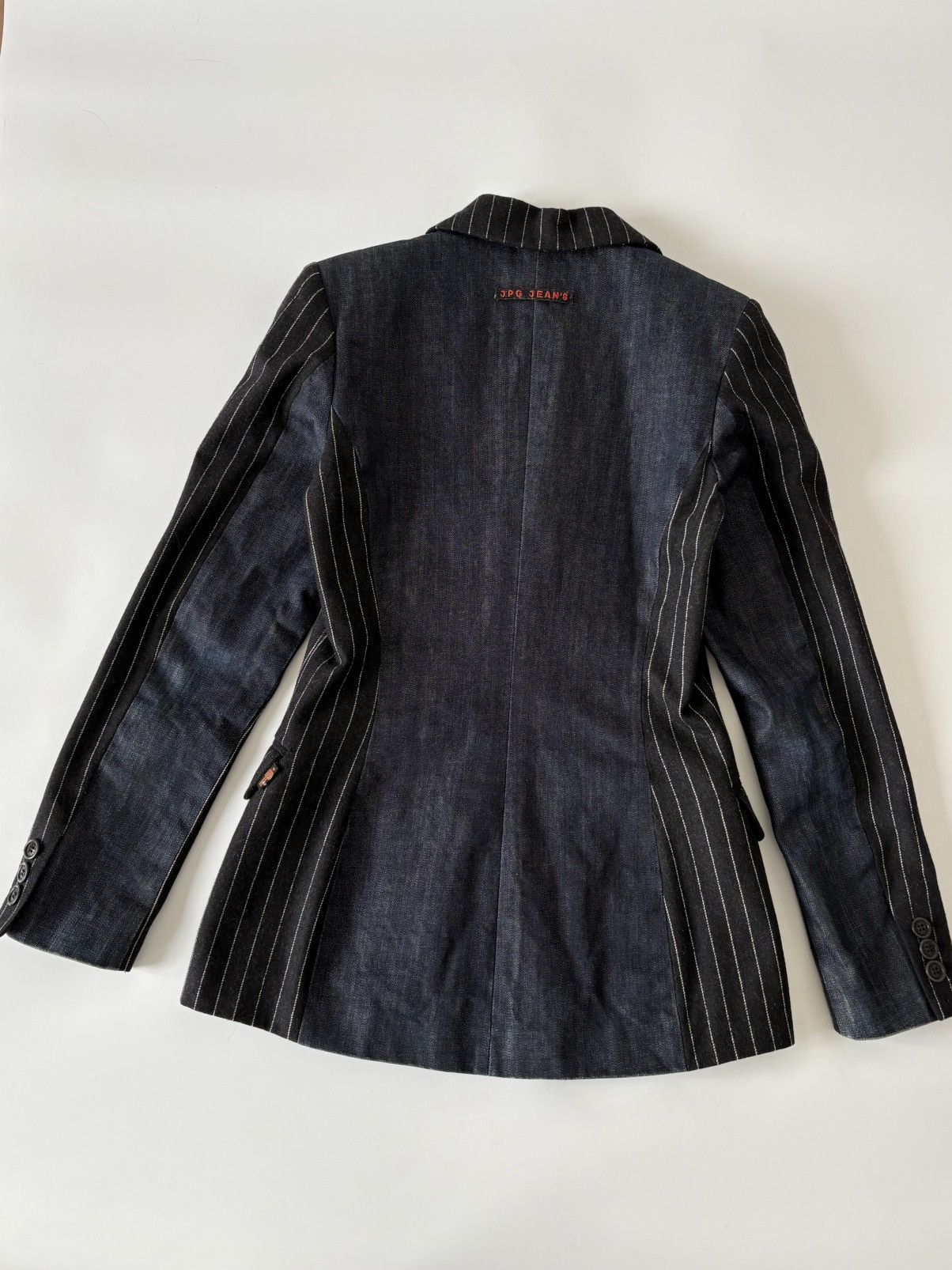 Jean Paul Gaultier Jean Paul Gaultier Jeans Tailored Blazer Striped Wool Denim Size M / US 6-8 / IT 42-44 - 12 Thumbnail