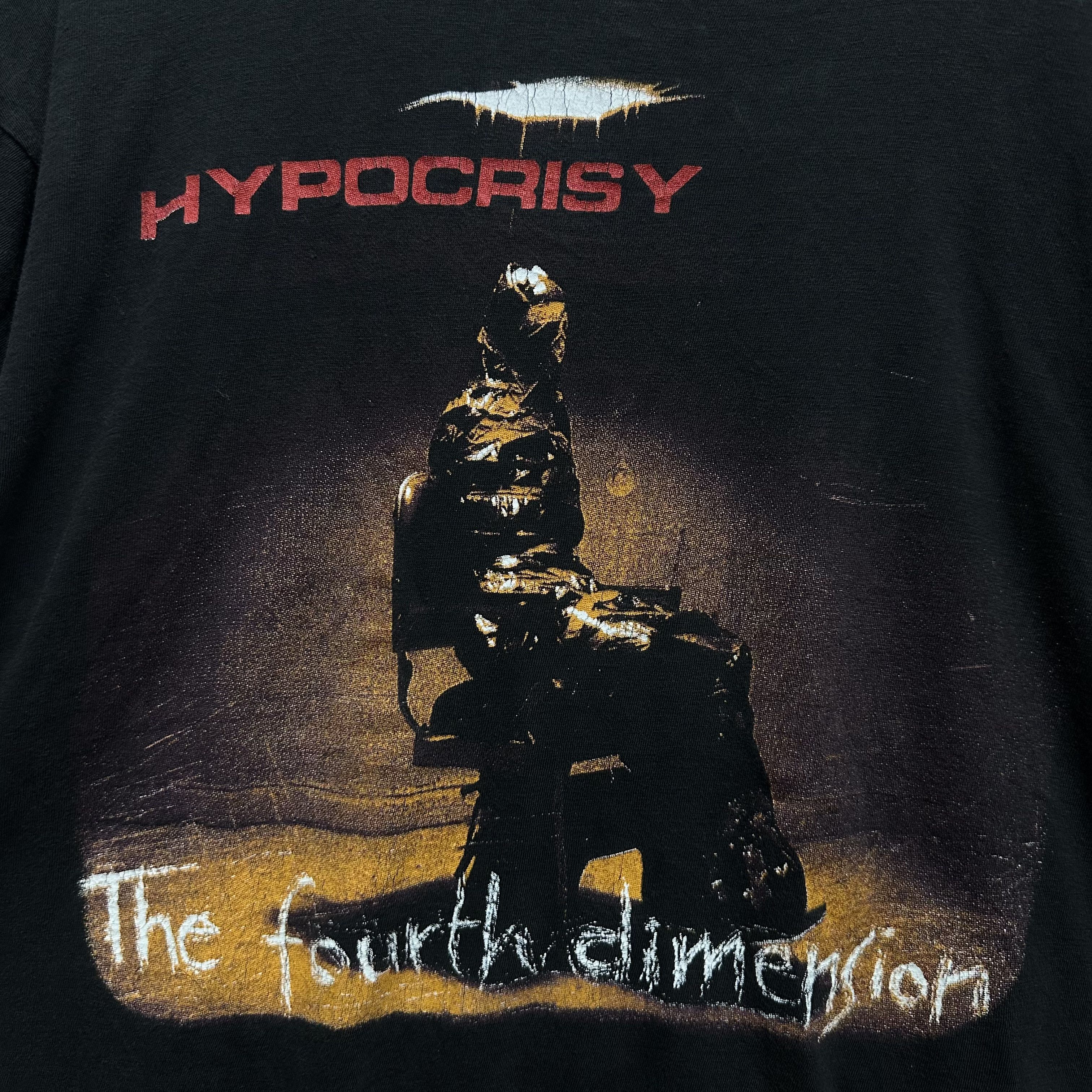 Band Tees HYPOCRISY The Fourth Dimension Rare Vintage 90s Size US XL / EU 56 / 4 - 2 Thumbnail