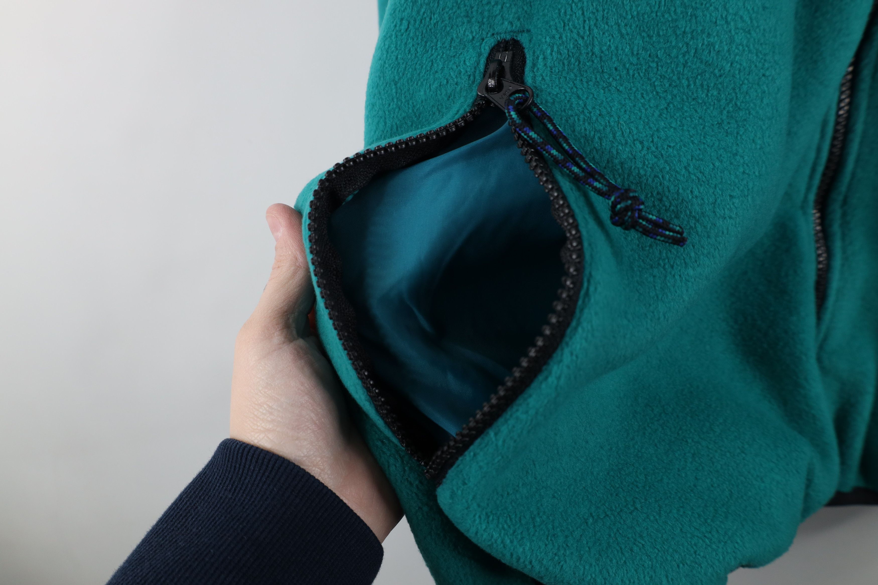 Columbia × Vintage Vintage 90s Columbia Box Logo Full Zip Fleece Jacket Teal Size US L / EU 52-54 / 3 - 8 Thumbnail