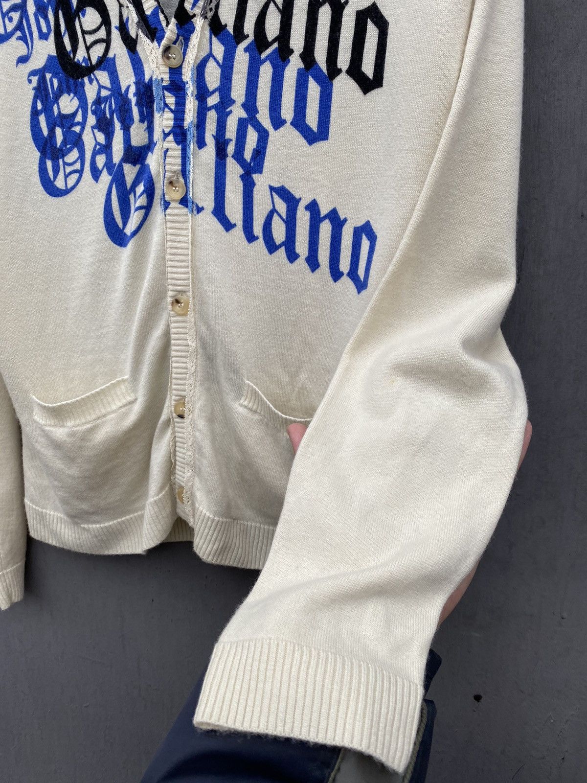 John Galliano × Vintage John Galliano wool cardigan back two face print size L Rare Size US L / EU 52-54 / 3 - 6 Thumbnail