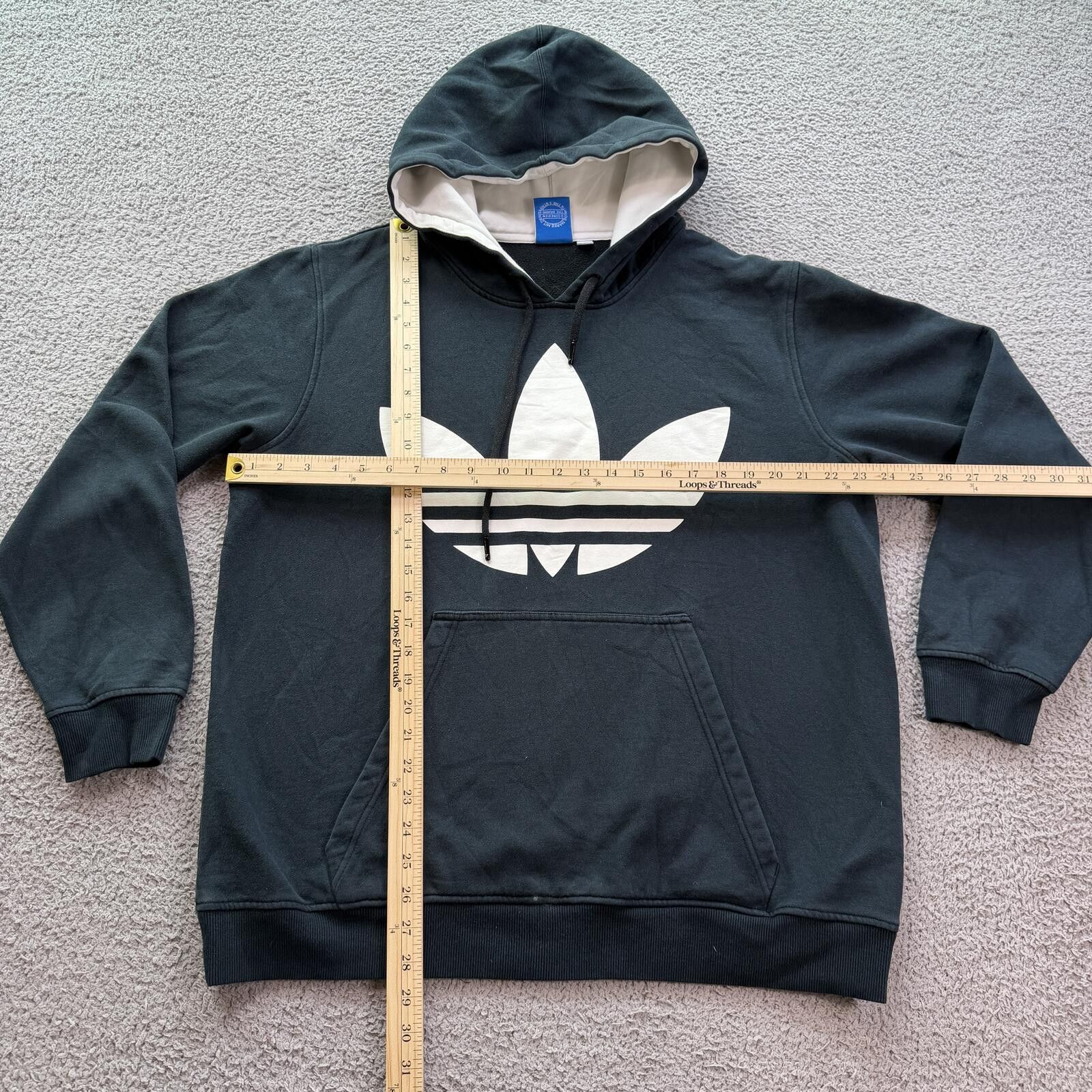 Adidas Adidas Originals Trefoil Hoodie XL Black Pullover Sweatshirt Size US XL / EU 56 / 4 - 3 Thumbnail