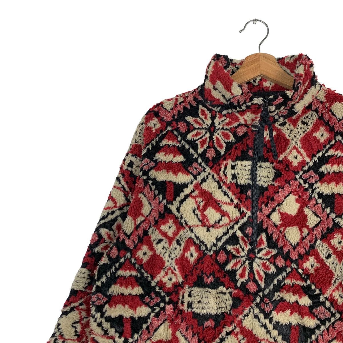 Vintage EMS Motif Design Fullprint Half Zip Pullover Fleece #0002-C1 Size M / US 6-8 / IT 42-44 - 7 Thumbnail