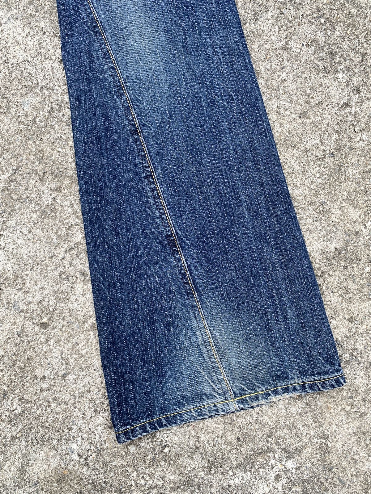 Edwin × Japanese Brand 1990s - Edwin 503 Claws Mark Design Flare Jeans Size US 32 / EU 48 - 11 Thumbnail