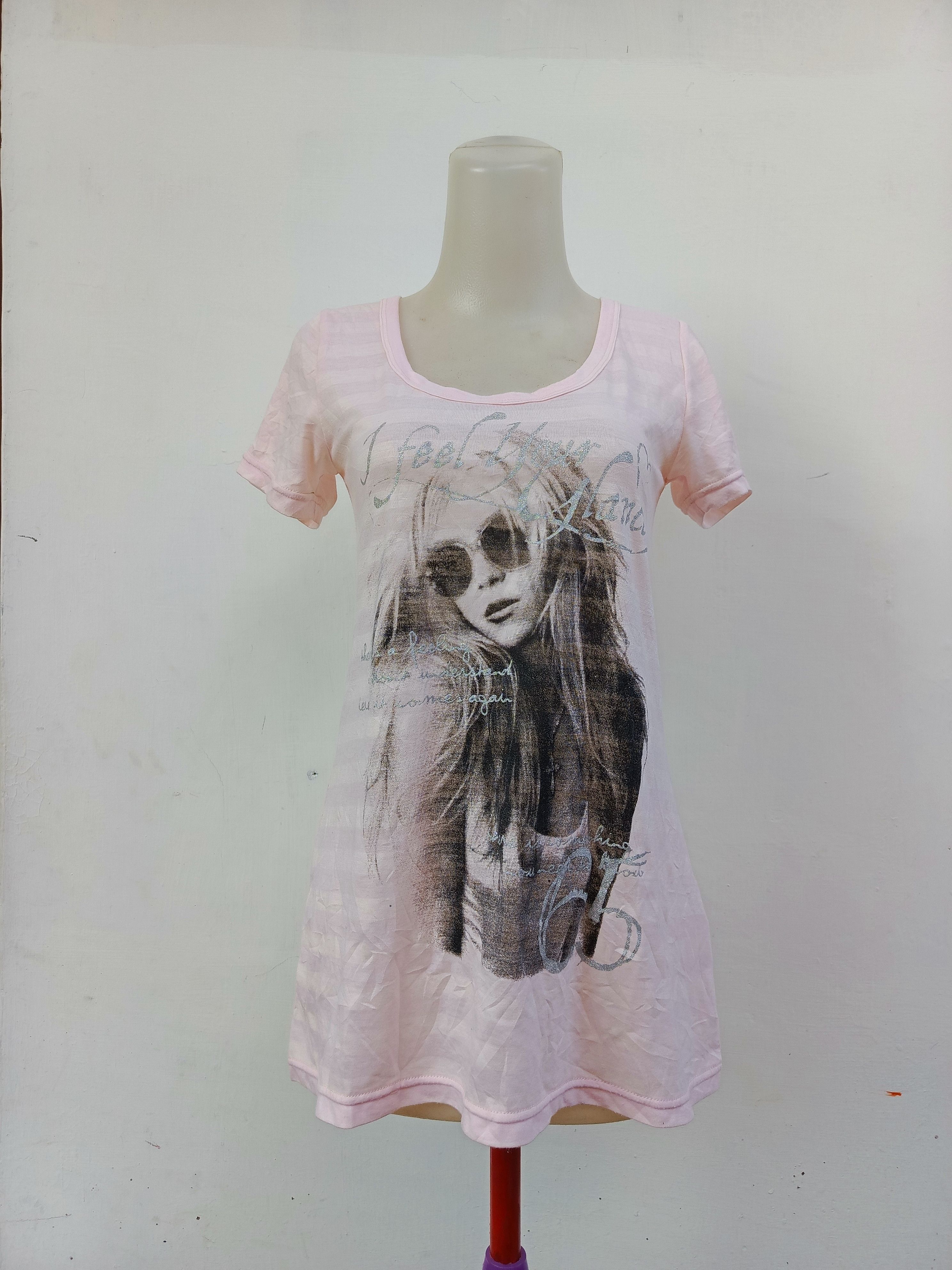Japanese Brand Spinkle Pink Graphic Tee Y2K Girl Print Size M / US 6-8 / IT 42-44 - 1 Thumbnail