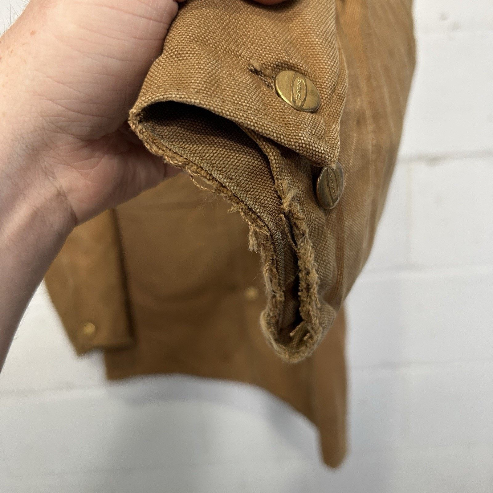 Carhartt Vintage 1960s Carhartt Blanket-Lined Chore Coat “Tan” Big C Size US L / EU 52-54 / 3 - 6 Thumbnail