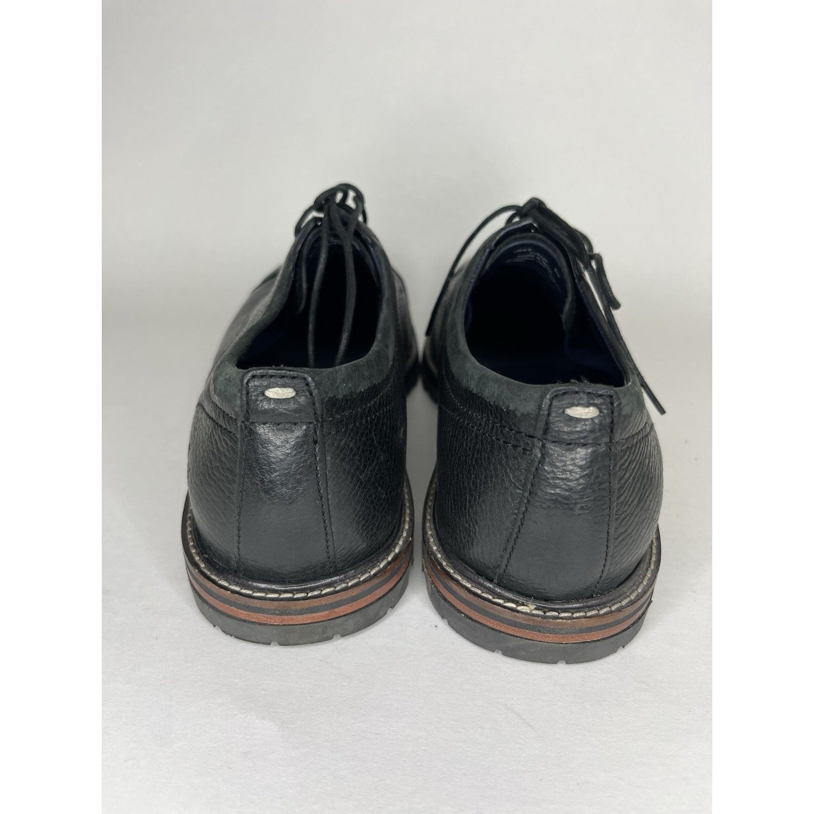 Cole Haan Cole Haan Black Leather Cap Toe Lace Up Casual Oxfords Shoes Size US 8 / EU 41 - 8 Thumbnail
