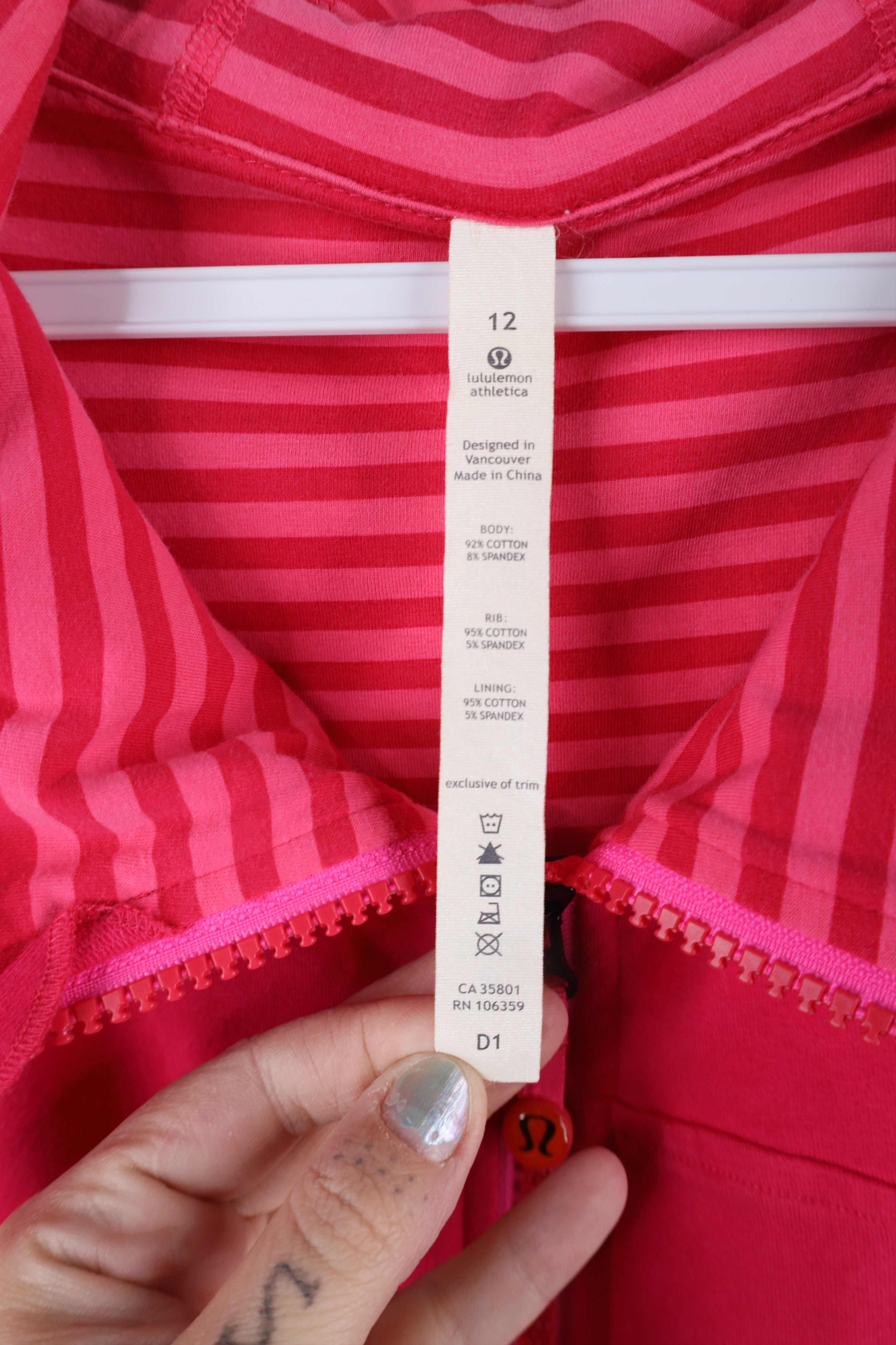 Lululemon × Vintage Vintage Lululemon Scuba Full Zip Hoodie Sweatshirt Pink Size XL / US 12-14 / IT 48-50 - 5 Thumbnail