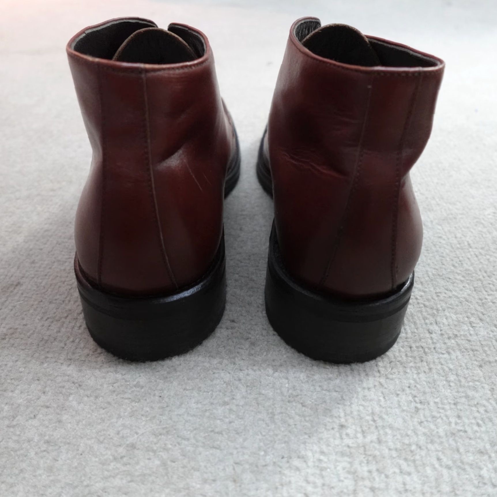 Vintage Barneys New York Boots Chelsea Chukka Leather Barneys New York Boots 13 Brown Red Apron Toe Ankle Square Toe Mens Barneys New York Boots Size US 13 / EU 46 - 5 Thumbnail