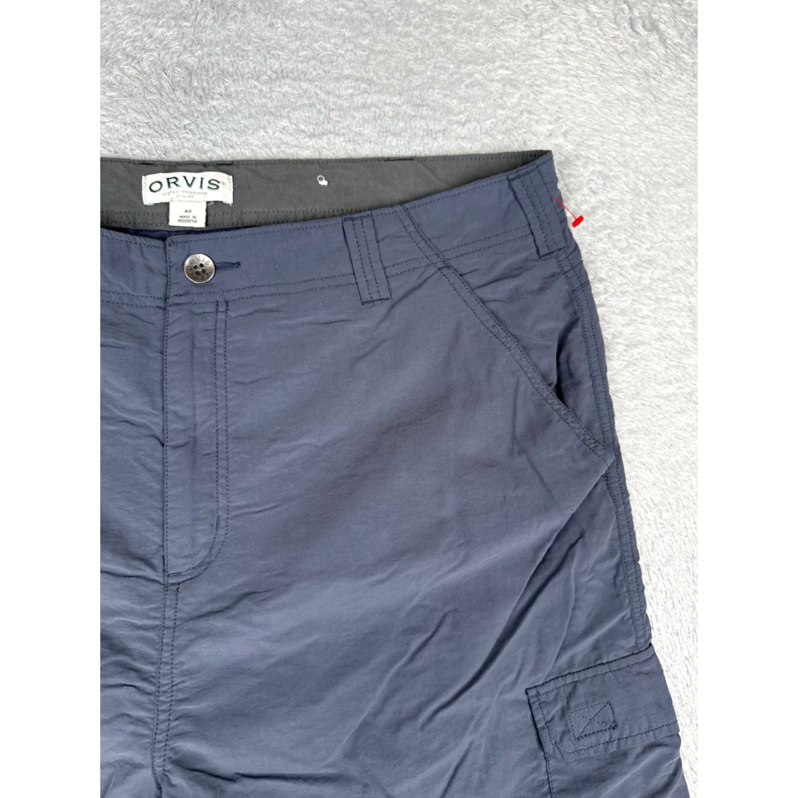 Orvis Orvis Shorts Men Blue Cargo 100% Nylon Hiking Camping Fishing 40x10 Mens Size US 40 / EU 56 - 5 Thumbnail